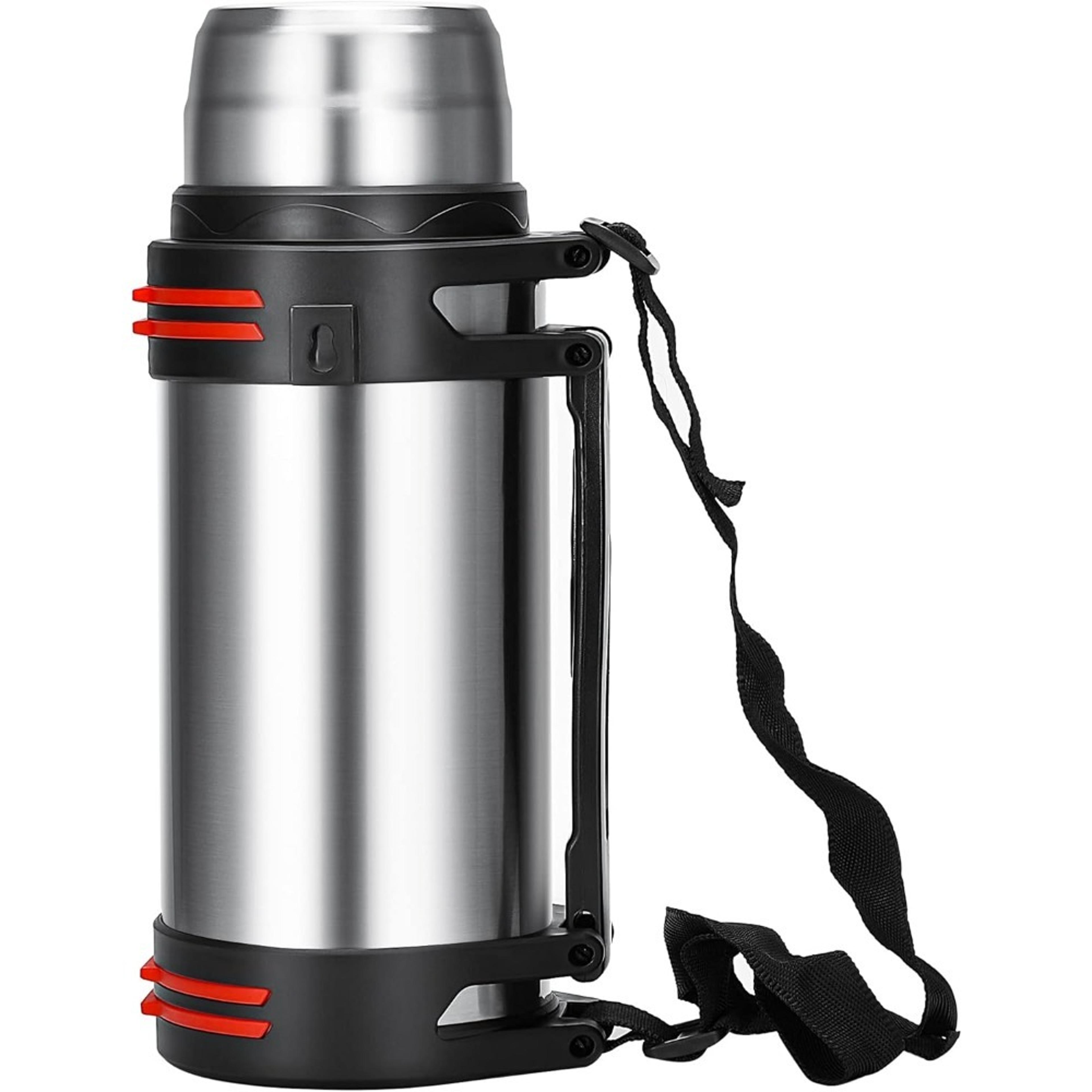 large capacity stainless steel water bottle, vacuum insulated thermos flask, outdoor travel cup for hot and cold drinks