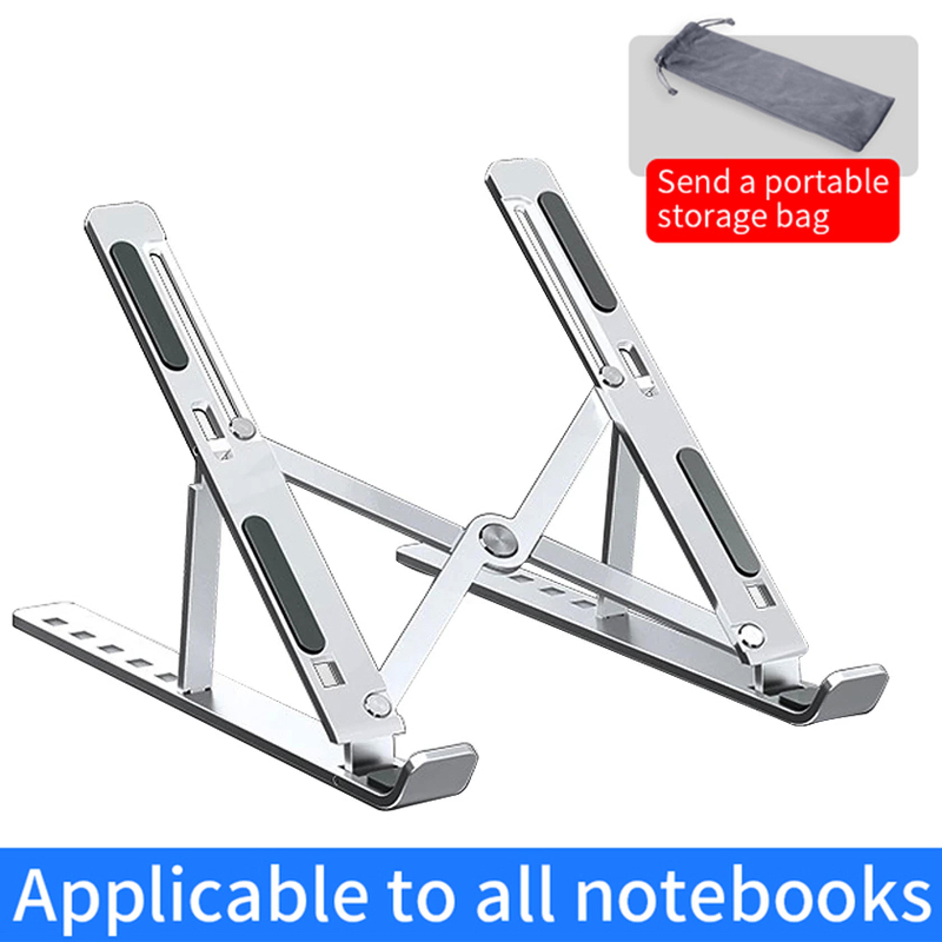adjustable laptop stand, portable notebook holder, cooling bracket, fold able non-slip laptop riser