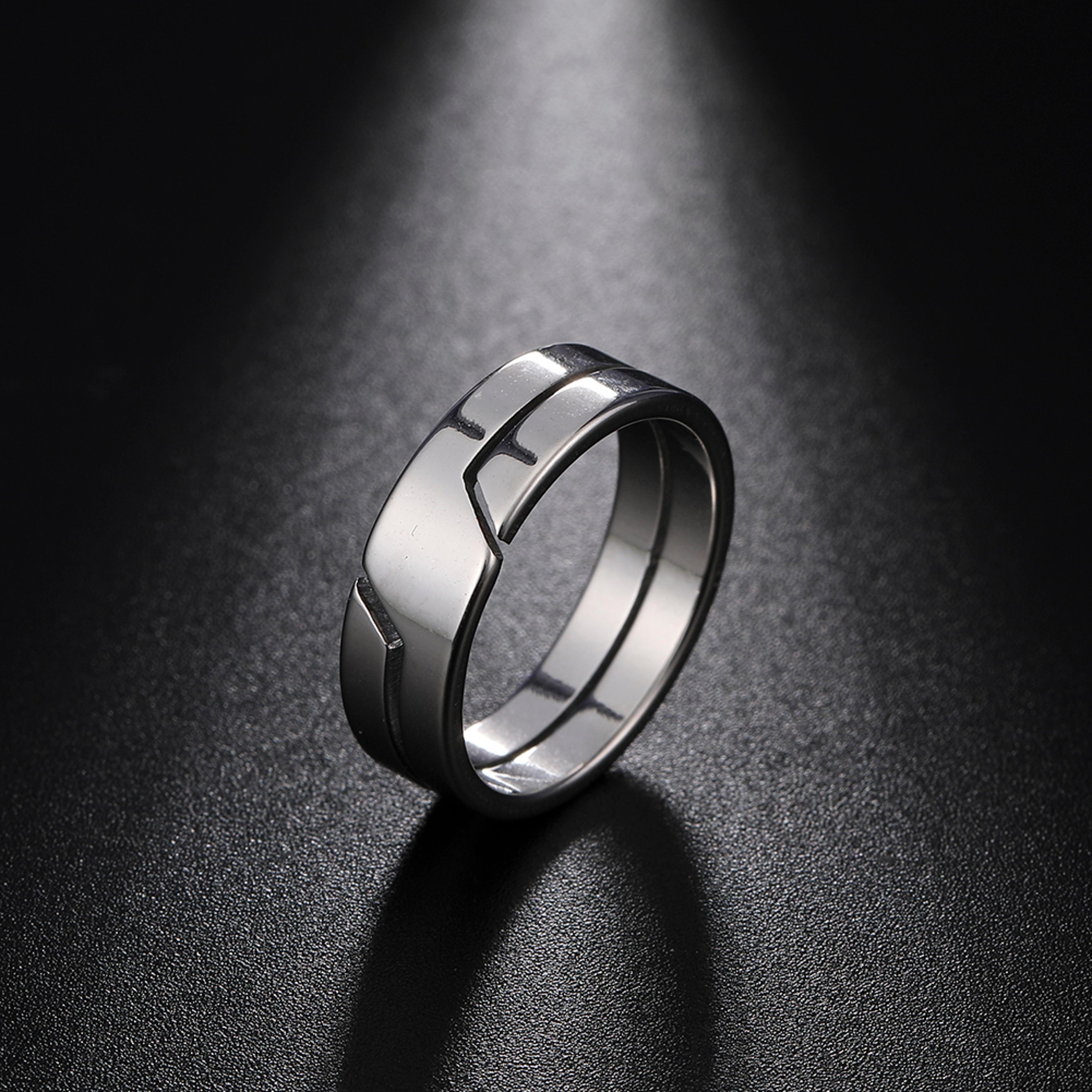 fashion stainless steel couple rings, simple finger rings, men women jewellery, engagement anniversary gift