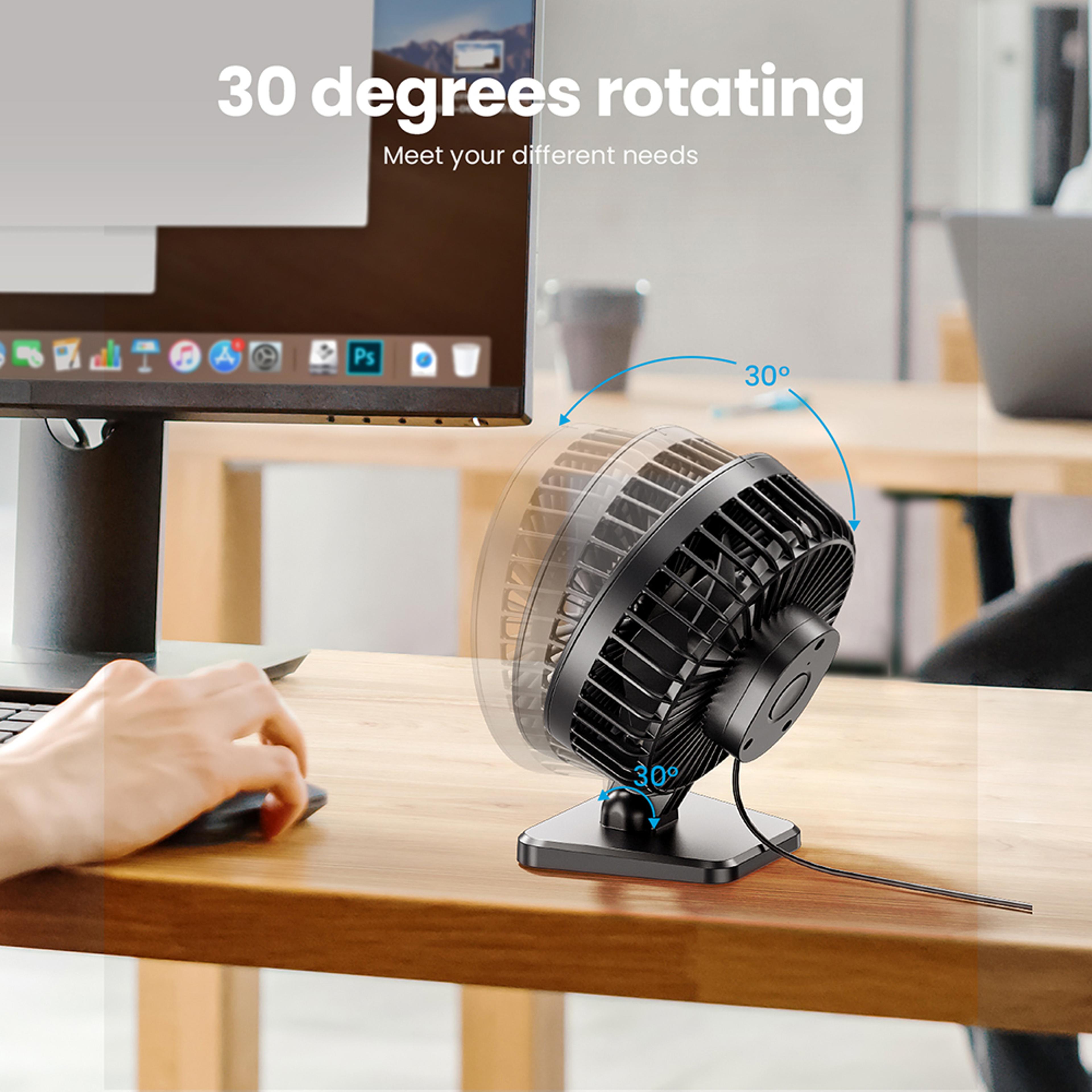 mini usb desktop fan, portable office fan, quiet cooling fans, three speed adjustable, home desk fan