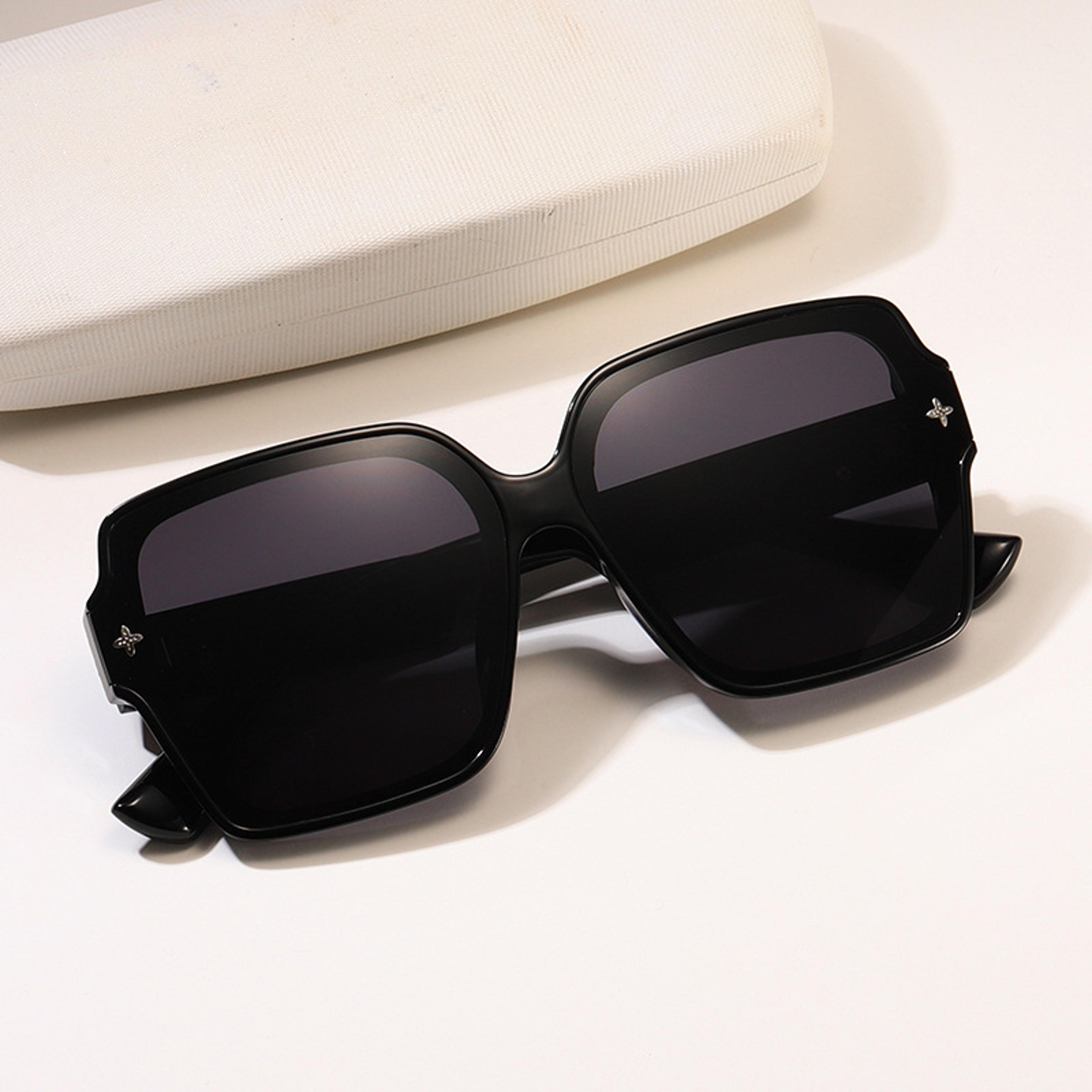 luxury large-frame square sunglasses for women, fashion uv protection, all-match style