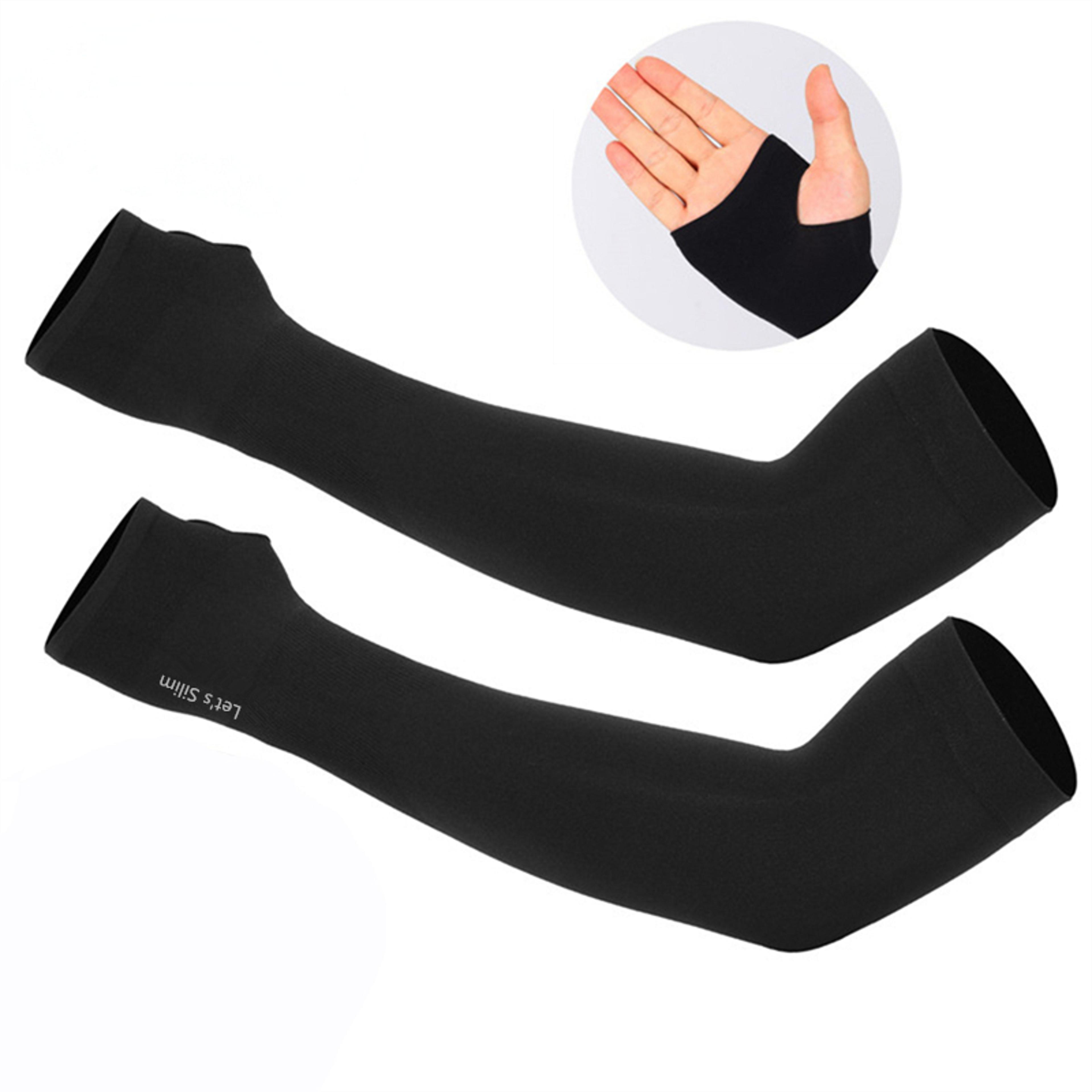 summer cool arm sleeve ice silk, high elasticity cycling finger sleeve
