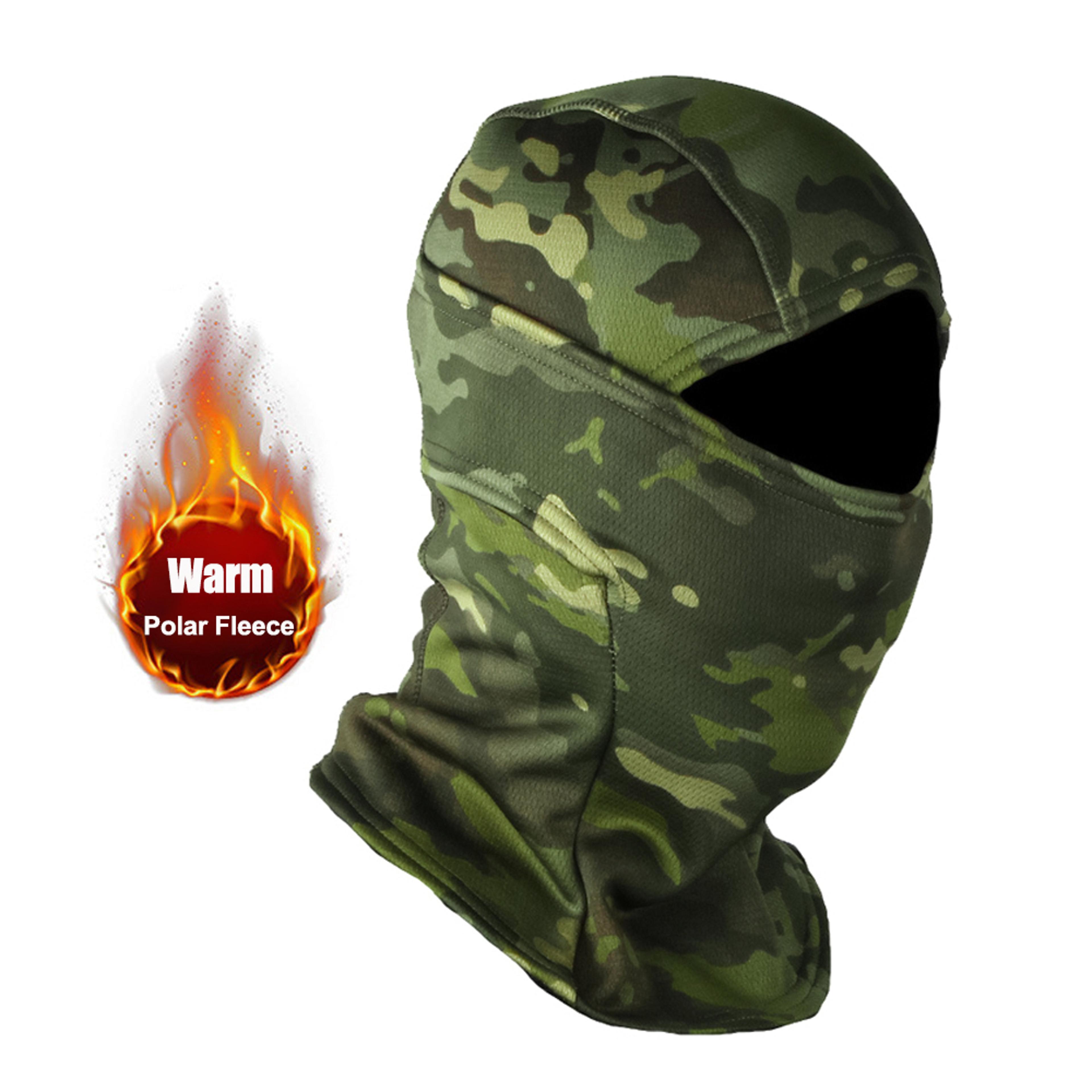 winter fleece balaclava ski mask camouflage full face protection