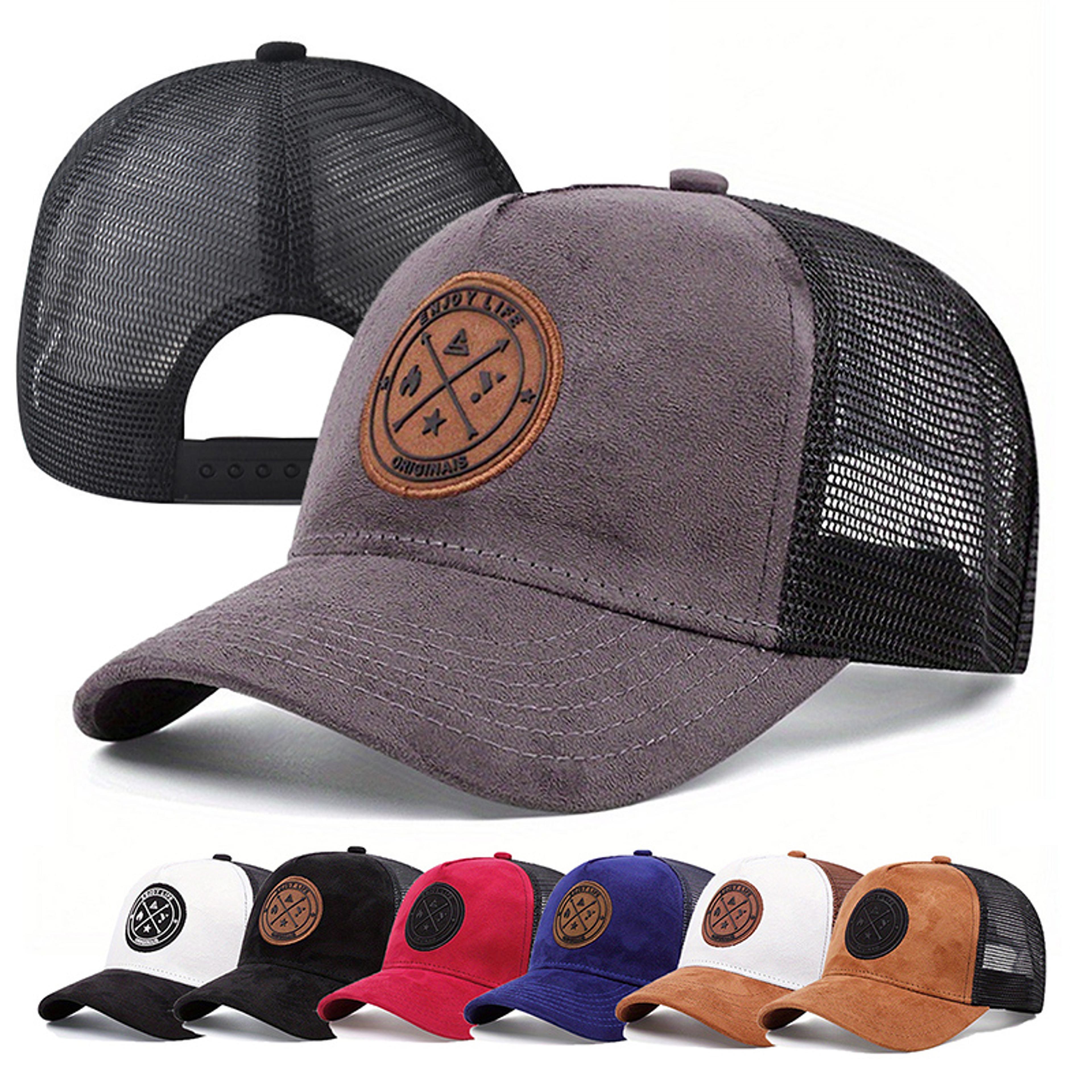 summer mesh baseball cap women men enjoy life letter patch snapback hat casual breathable unisex street hip hop trucker caps