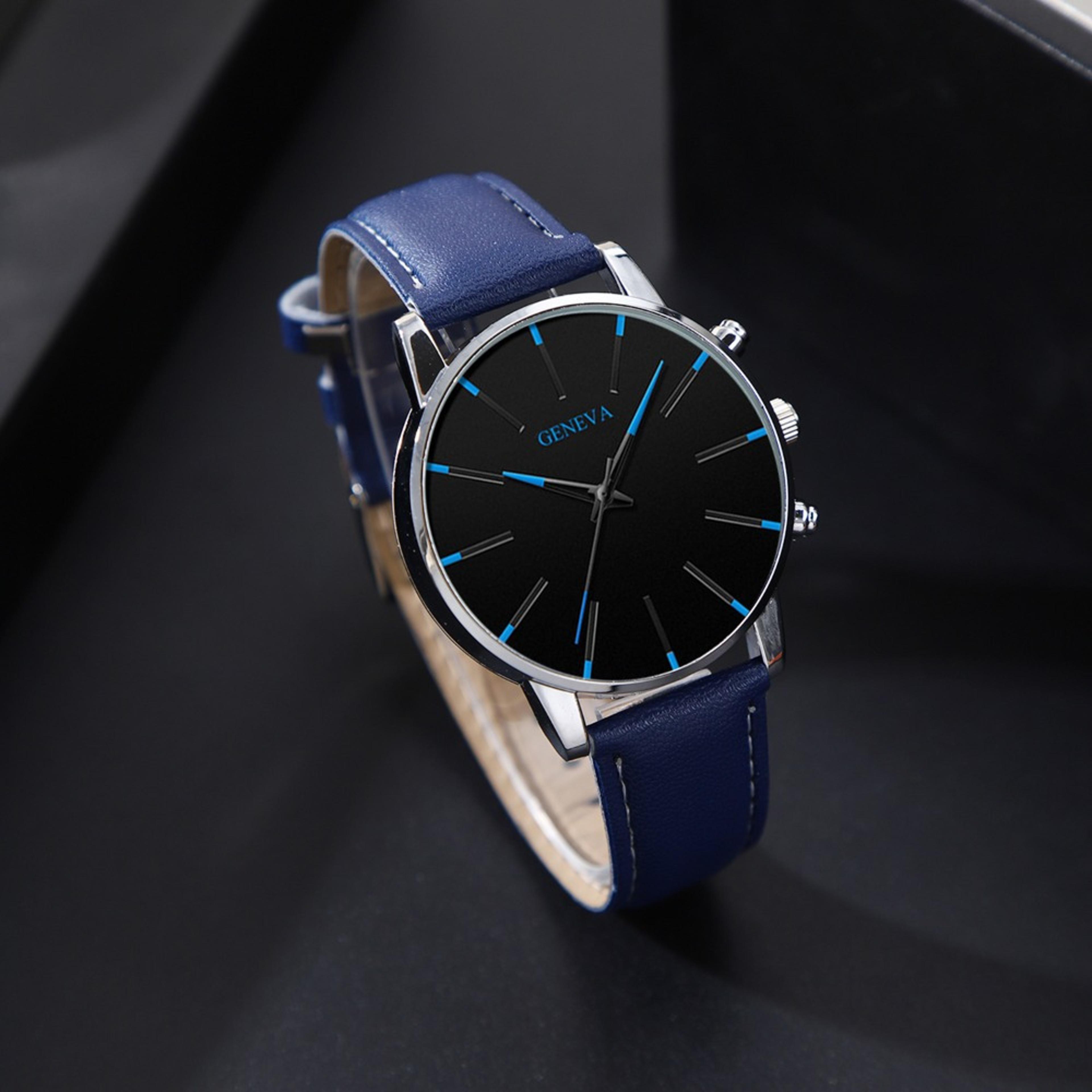 casual men watches, pu leather strap, quartz watch, men watch set, the most ideal gift for men