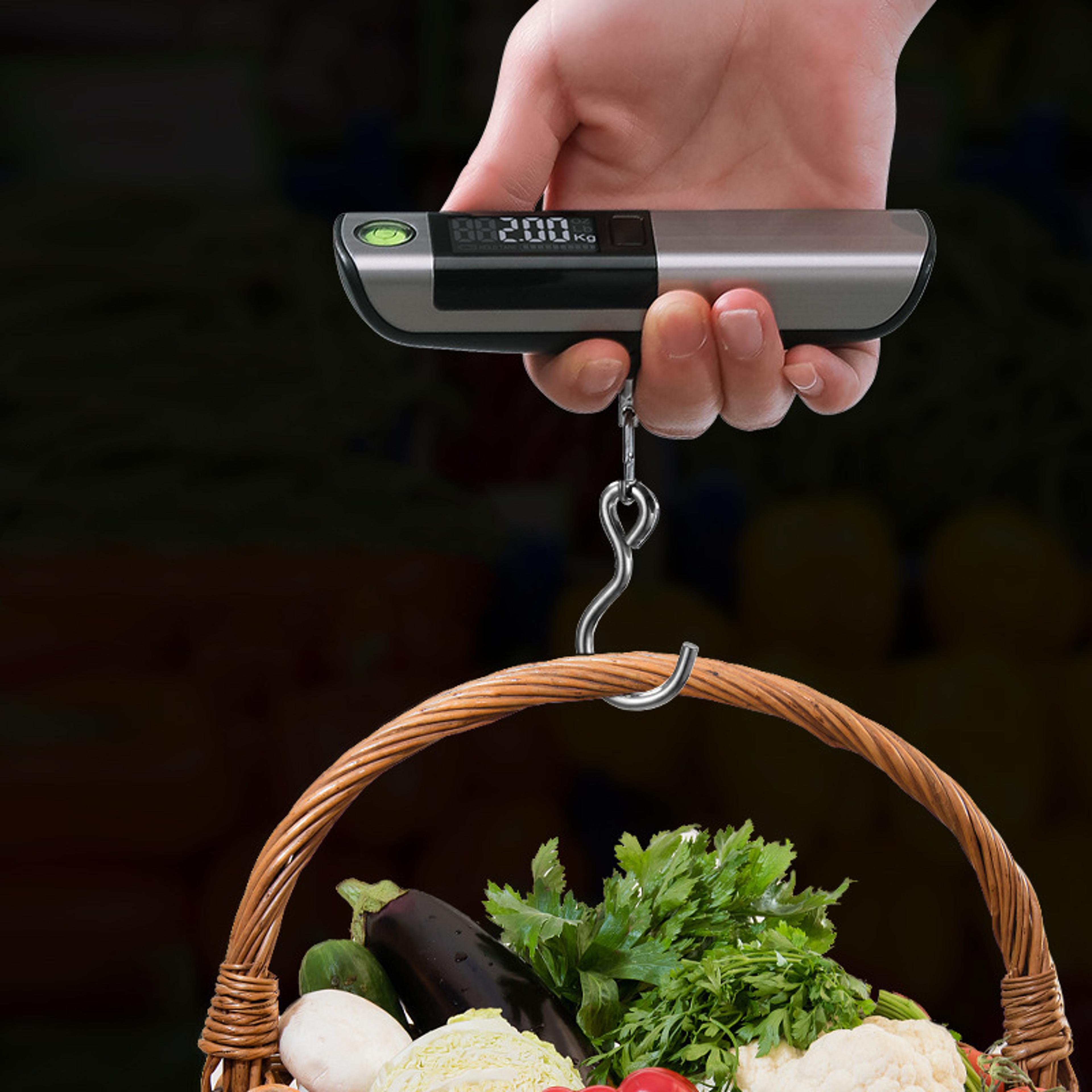 portable mini hook weighing, high precision luggage weighing device, portable electronic scale with rule