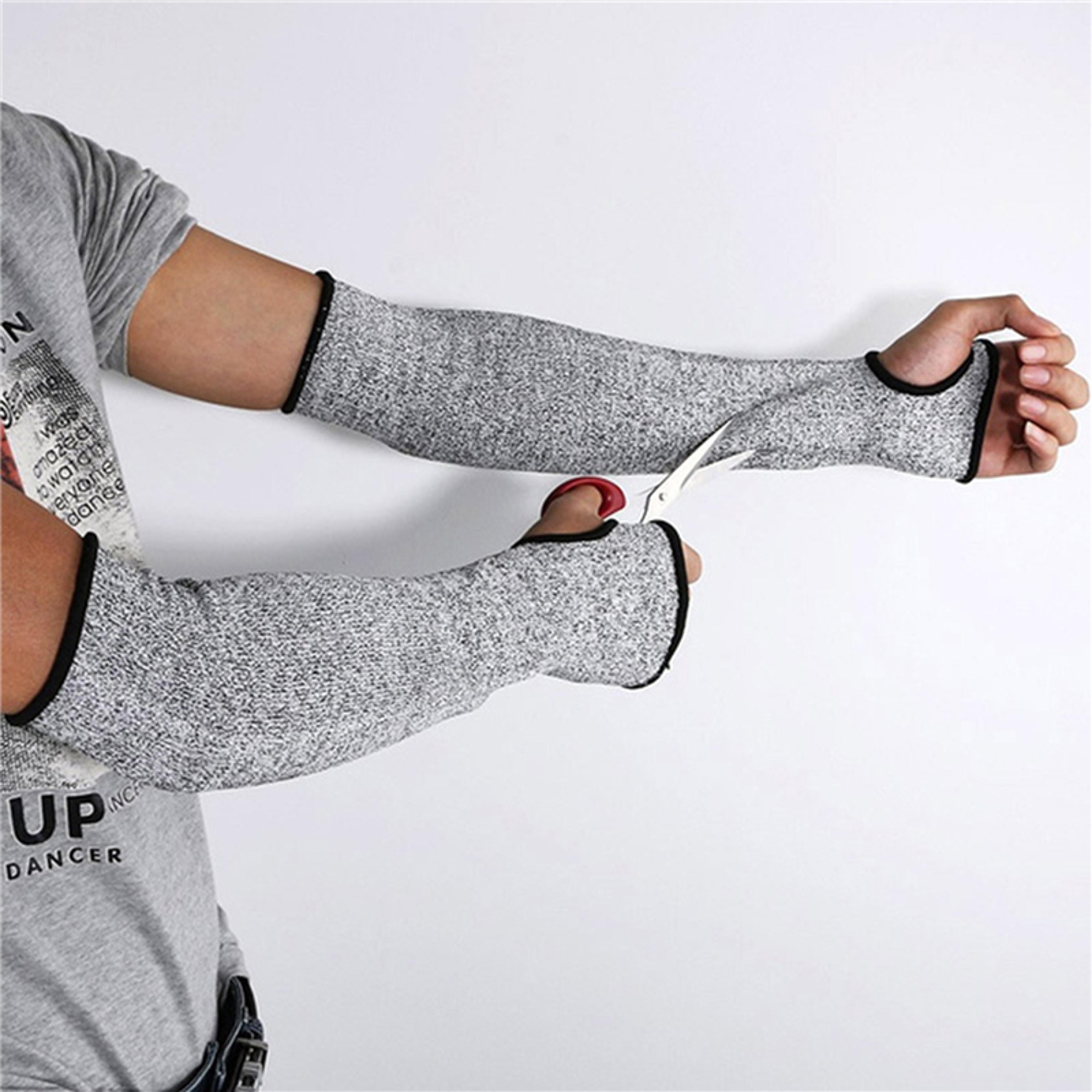 reusable level sleeve cover, cut resistant finger less arm sleeve, anti puncture work protection home equipment