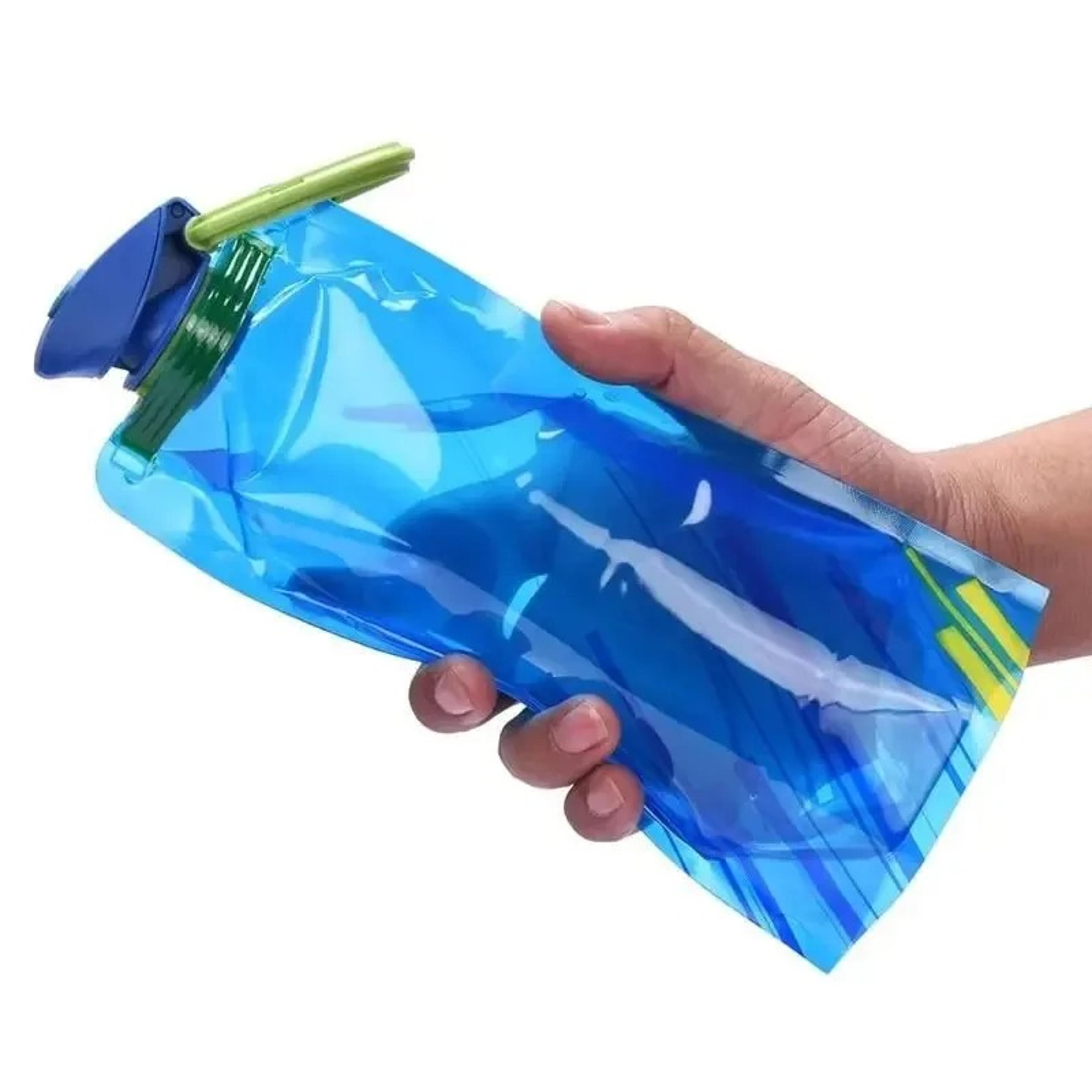 foldable flexible reusable water bottle for travel camping