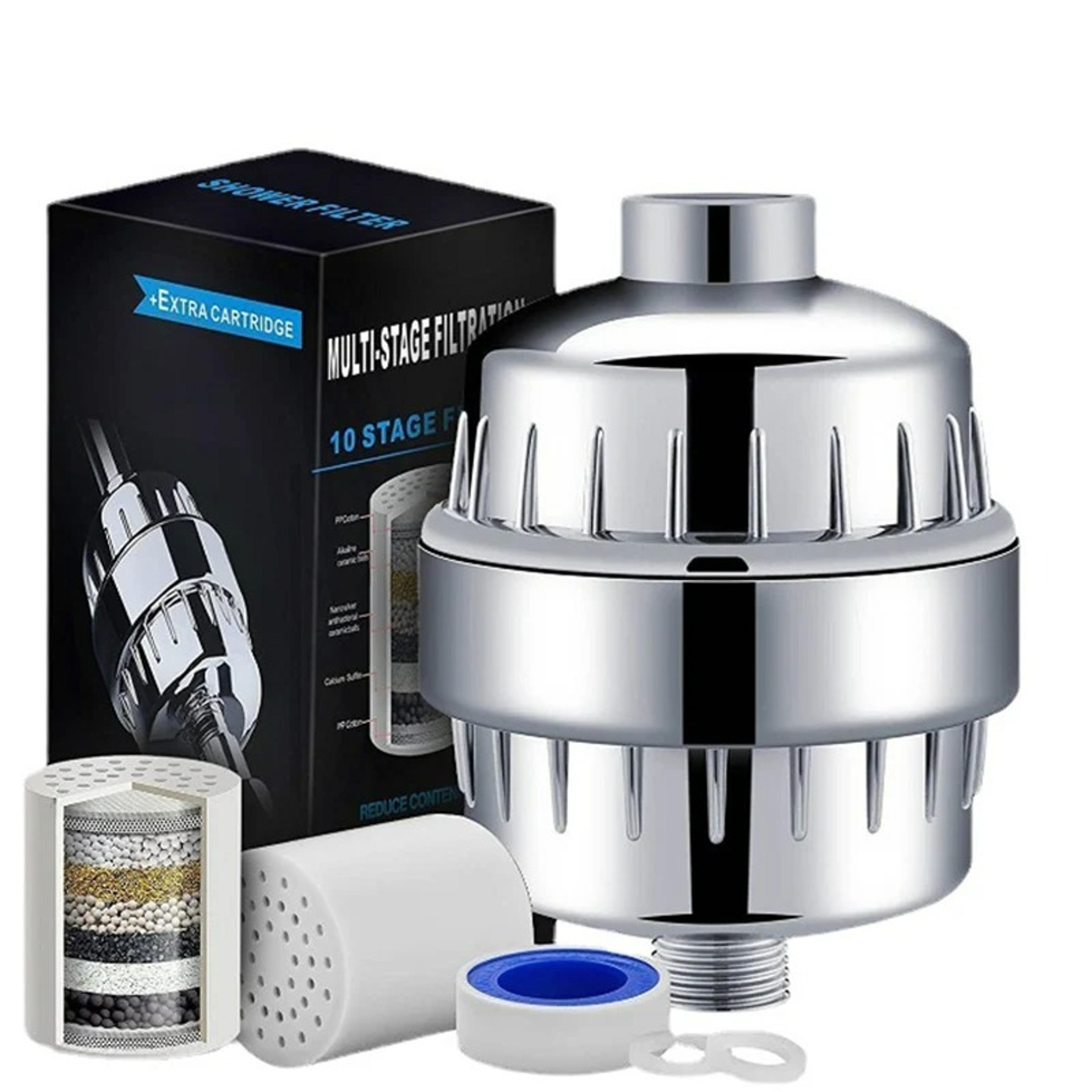 stage shower, activated carbon water purifier, hard water purification filter, chlorine removal shower head, reduce dry