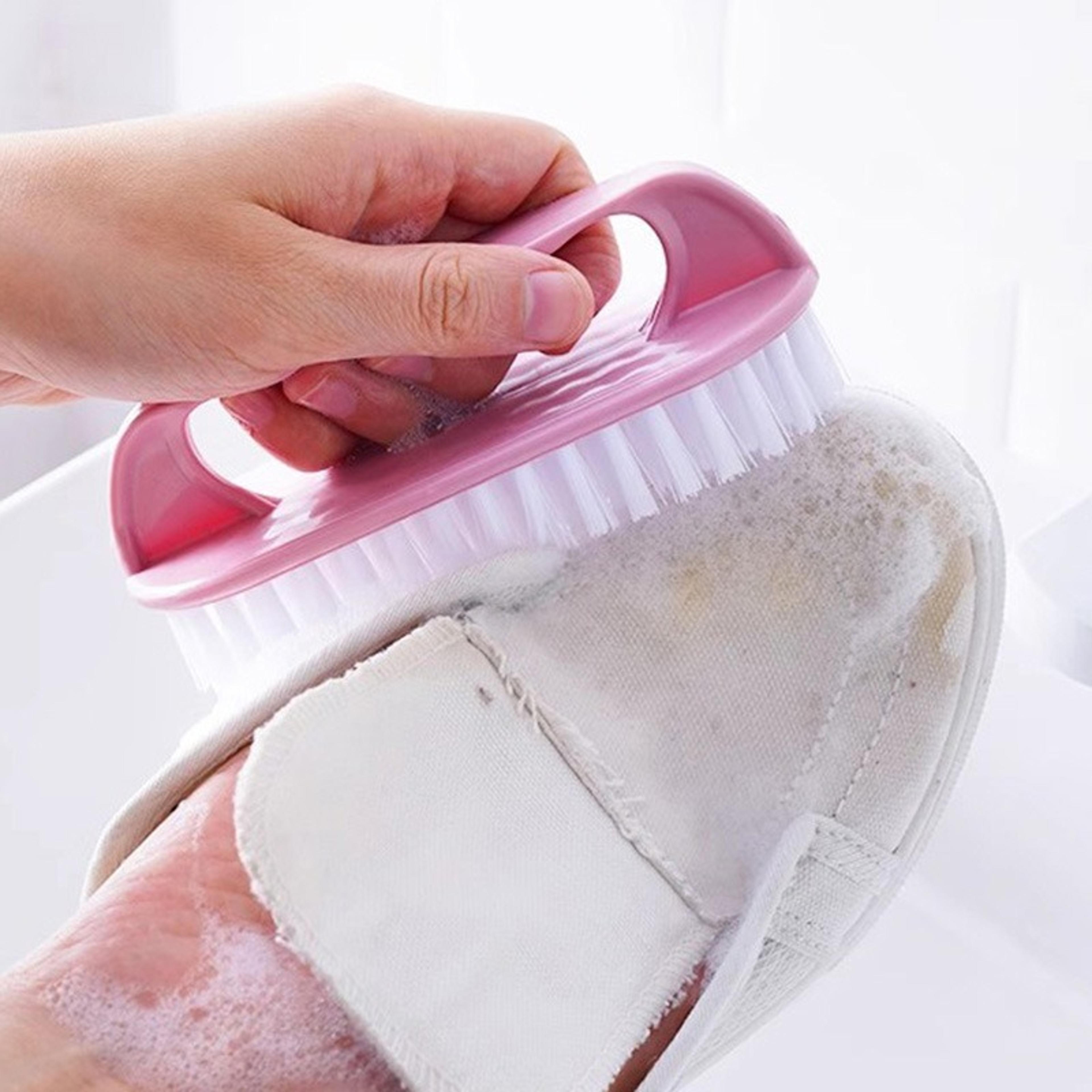 handheld multi-functional cleaning brush, shoe brush, laundry & bathroom durable plastic tool