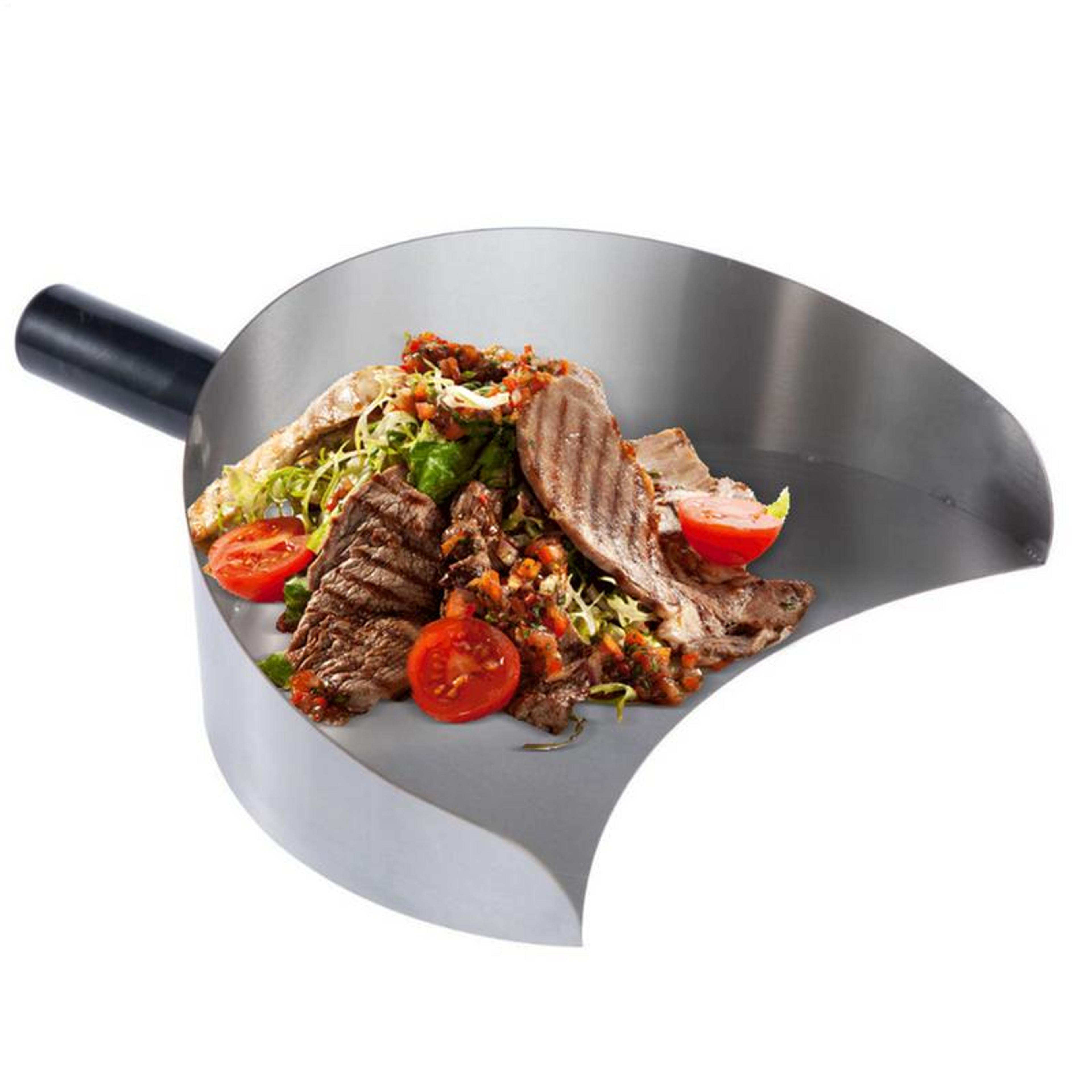 portable heat resistant meat catcher pan for barbecues, camping, and parties