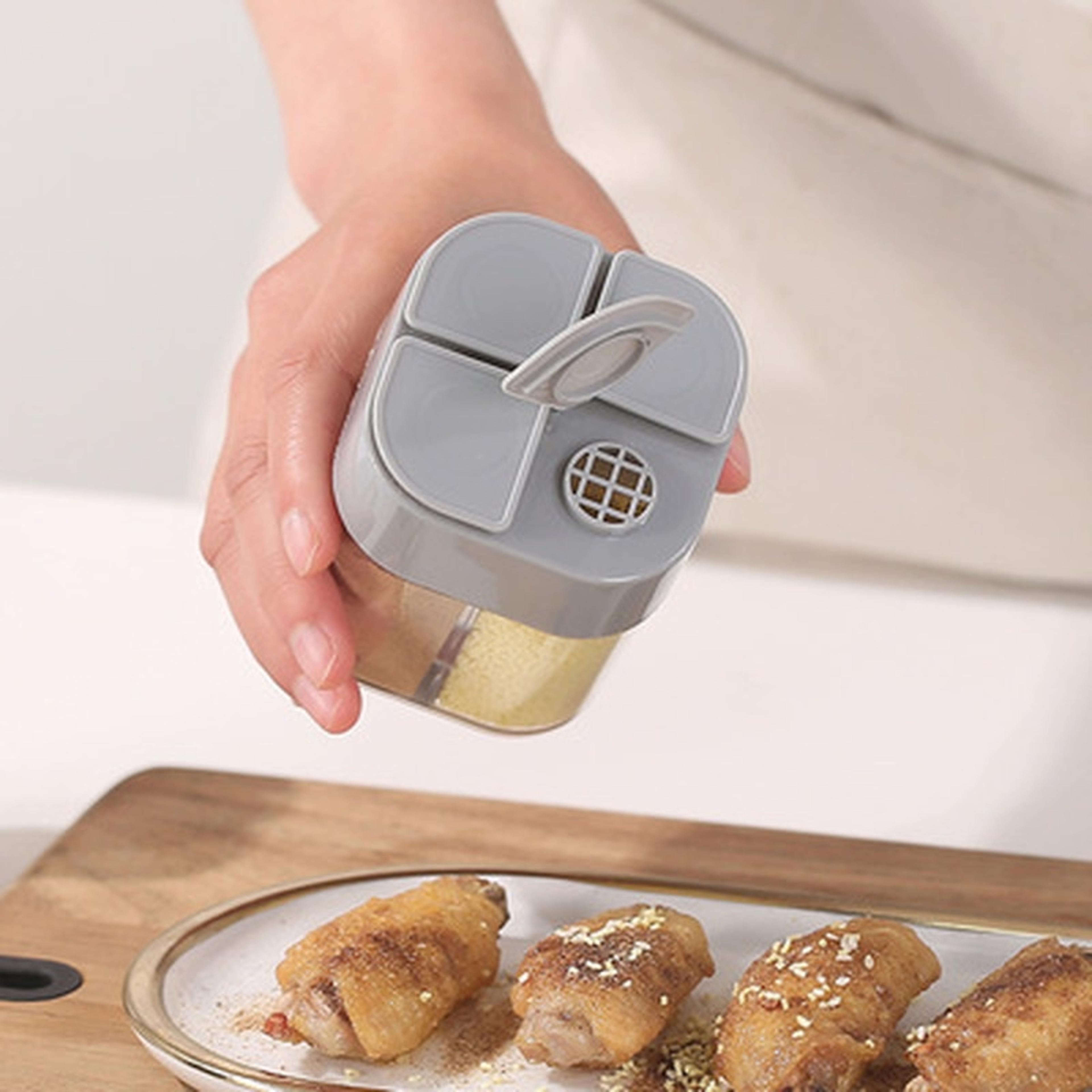 spice salt pepper shakers transparent jar, barbecue condiment can, kitchen gadgets with cover