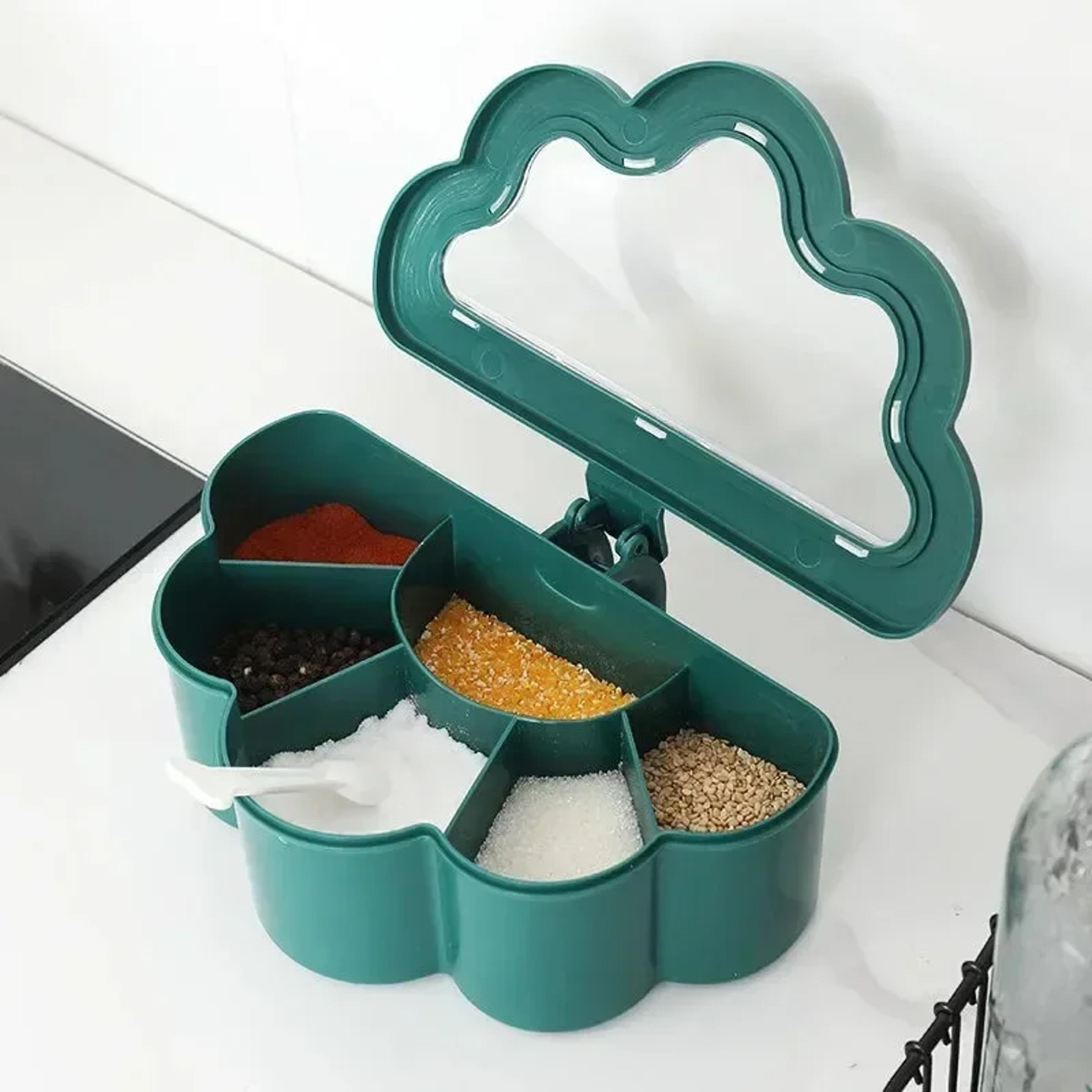kitchen seasoning box set with salt pepper sugar spice jars
