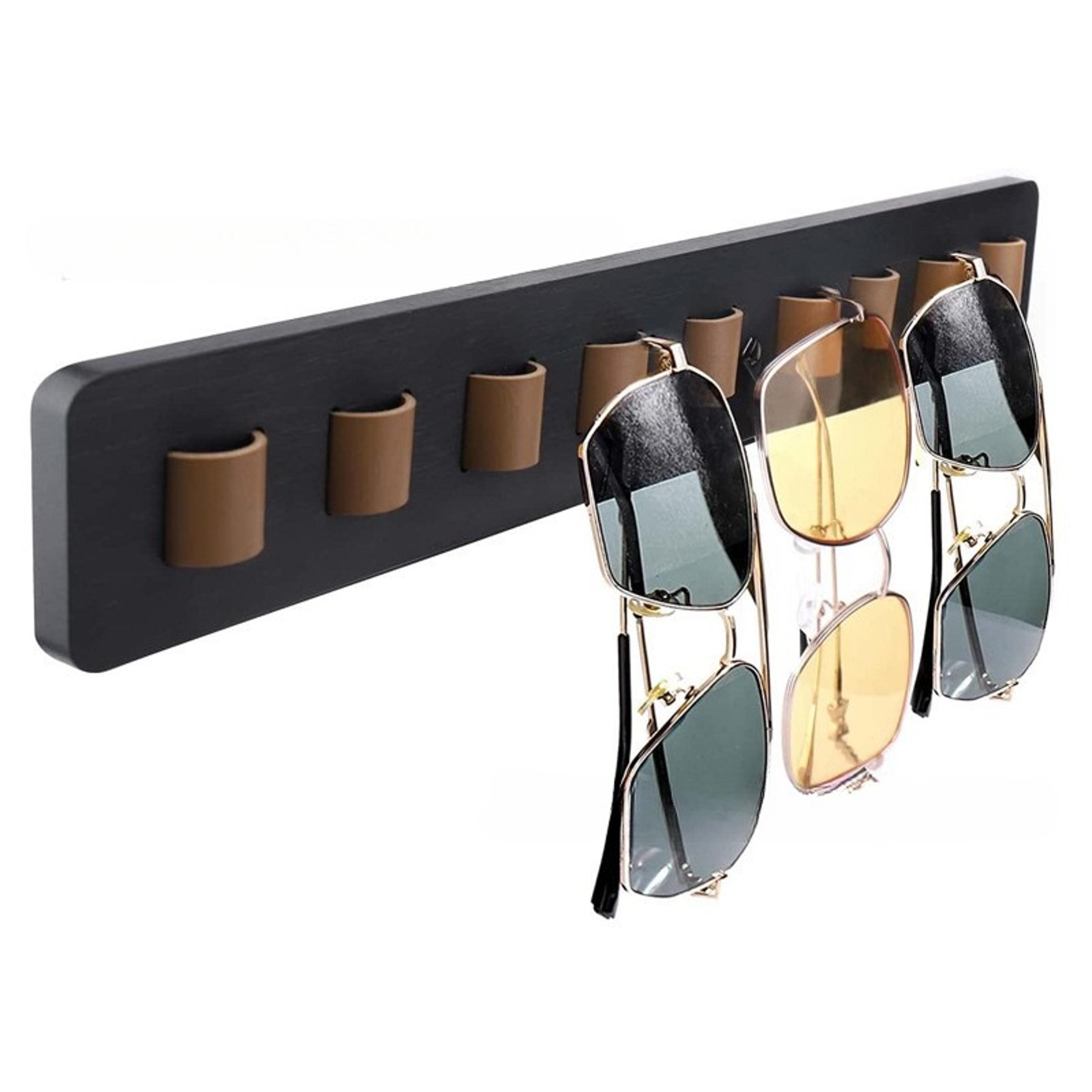wooden eye glass rack, wall mounted storage for sunglasses, household glasses display