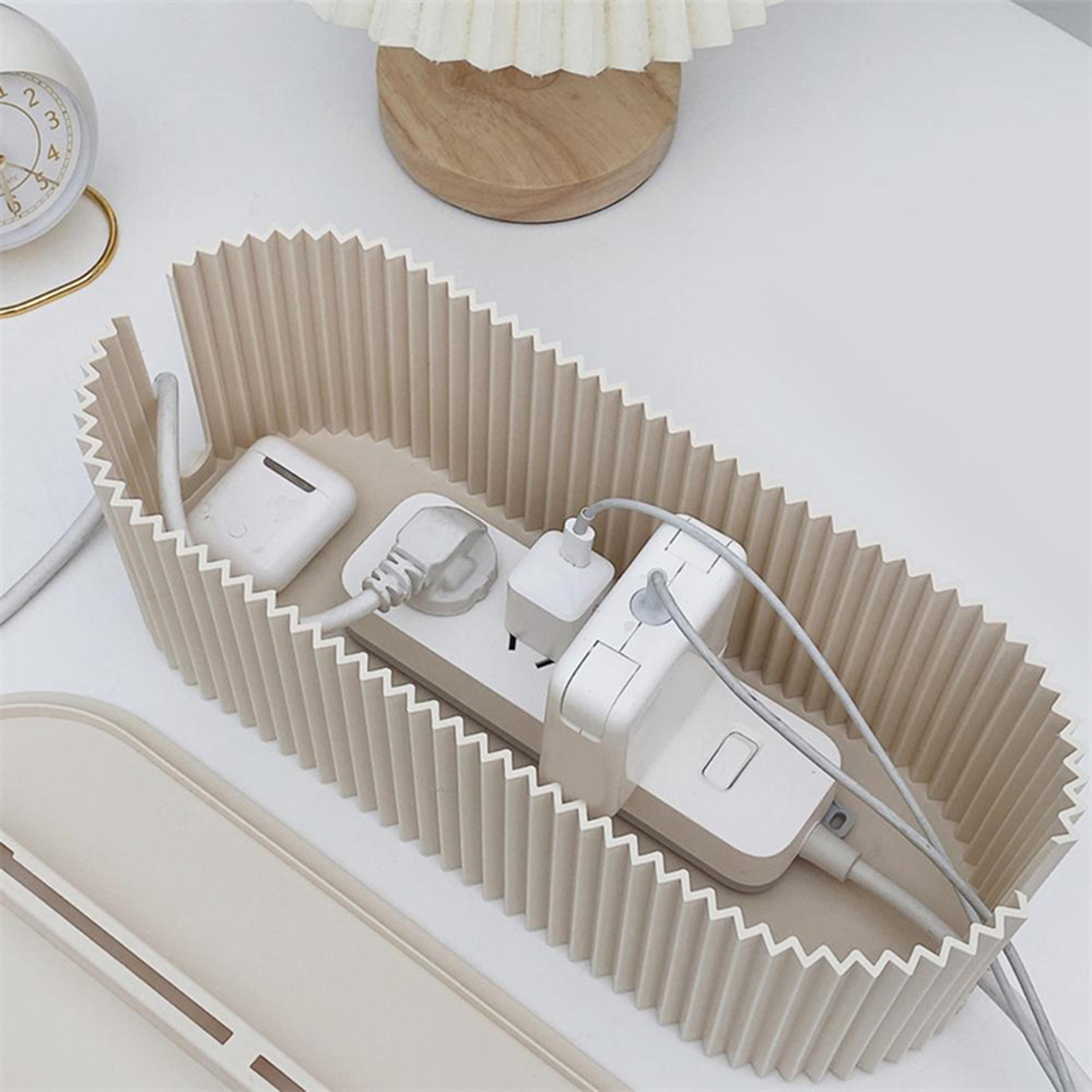 nordic plug board storage box, cable organizer, desktop data line holder