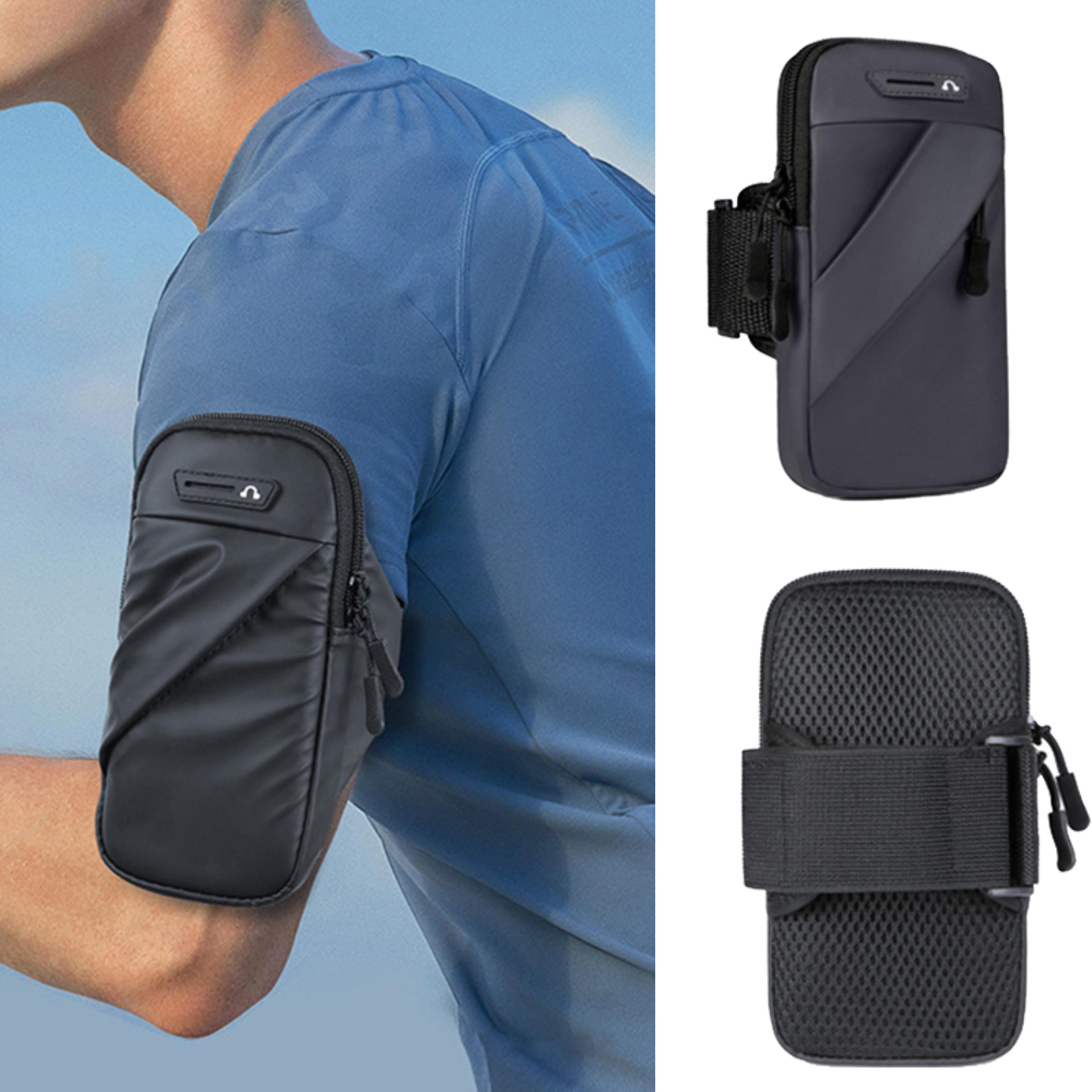 phone arm bag with headphone jack, waterproof, breathable gym holder