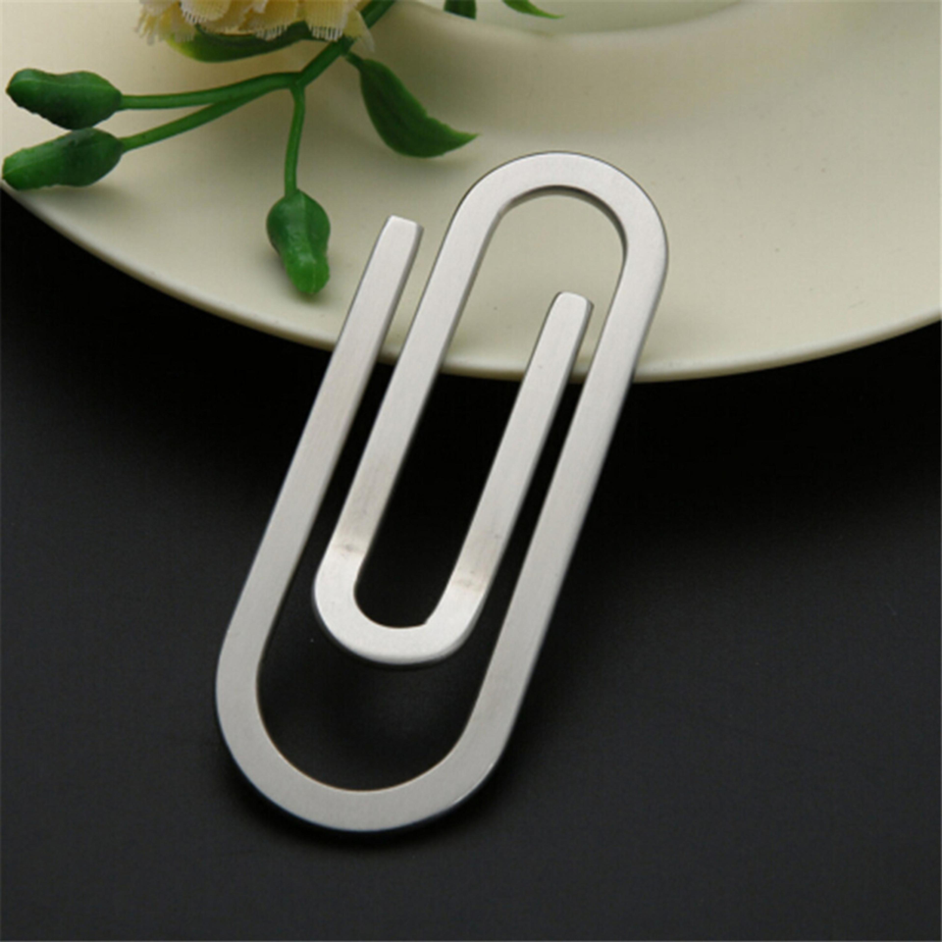 stainless steel money clips for paper and banknotes creative design