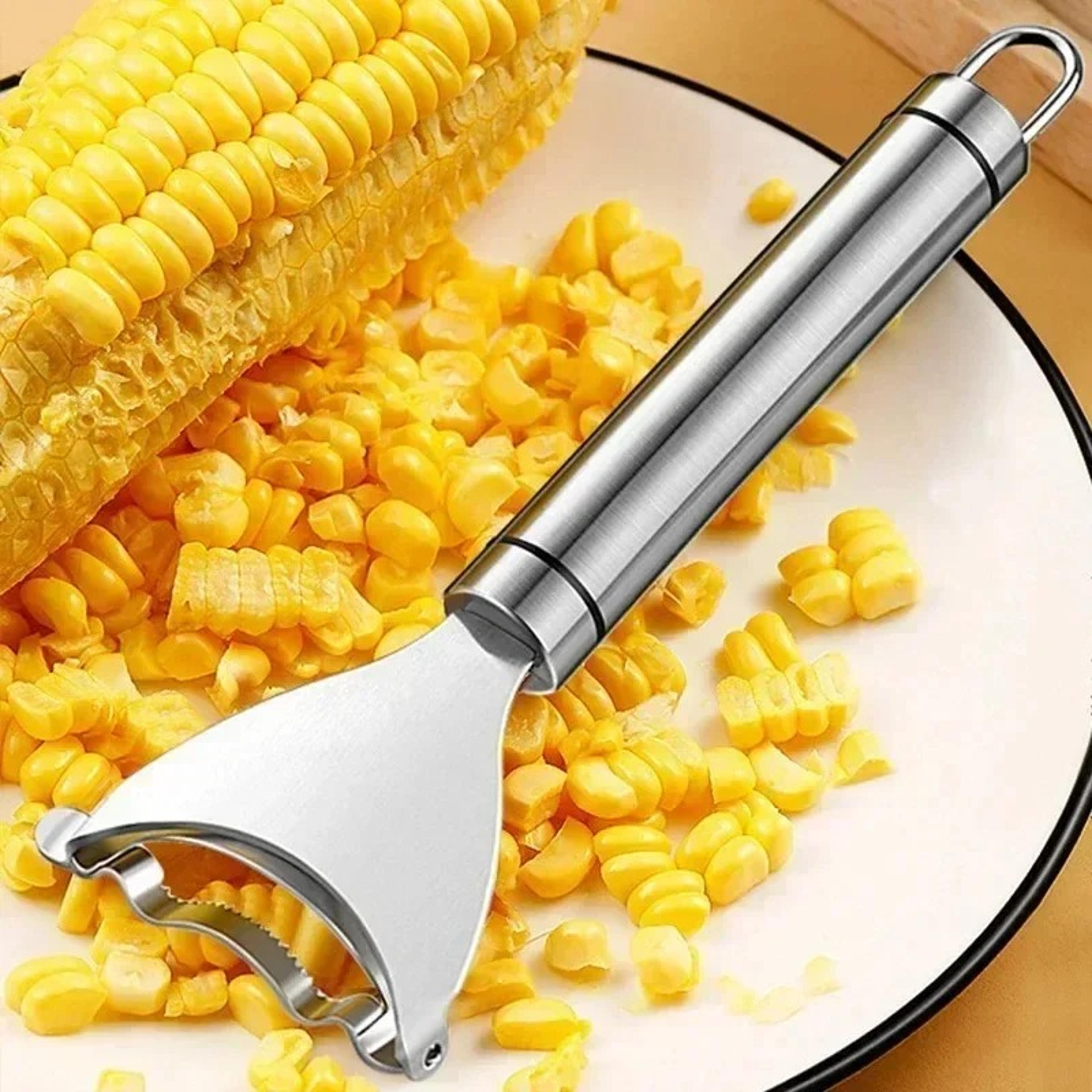 stainless steel corn stripper, manual corn cob shaver, planer thresher