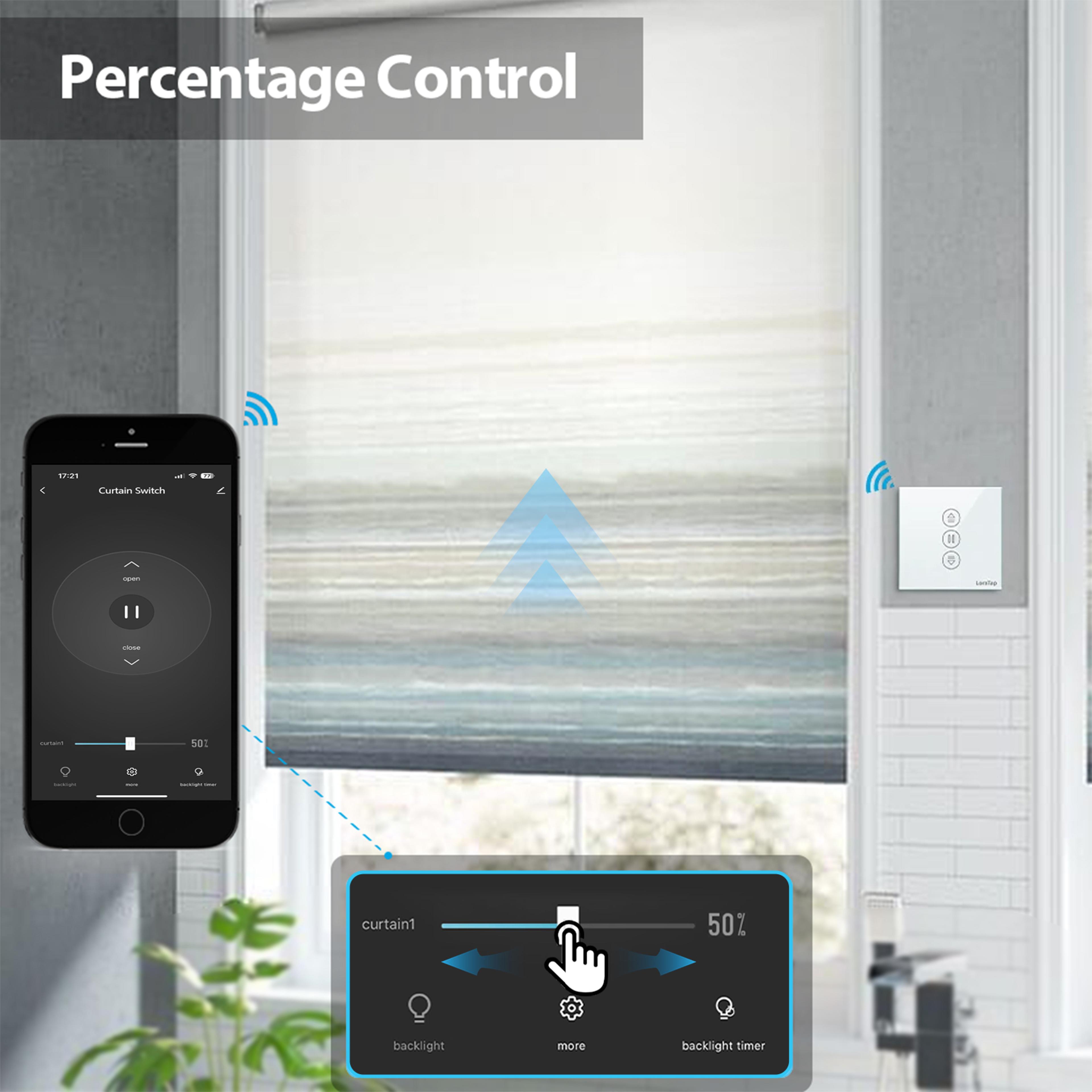 smart life wifi roller shutter curtain switch, remote control, google home, alexa echo compatible