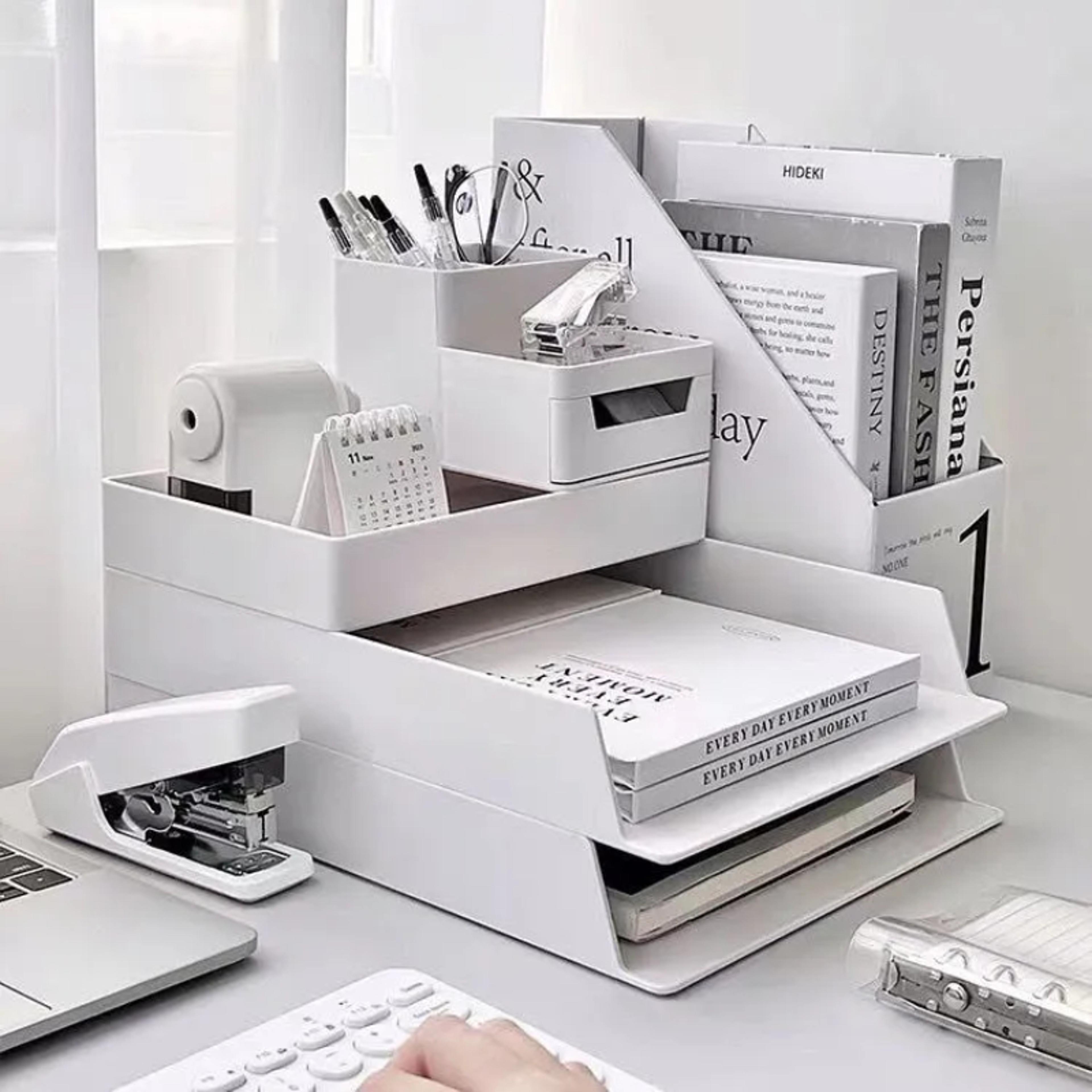 desktop file storage rack, drawer type stationery organizer, multi-layer office storage box