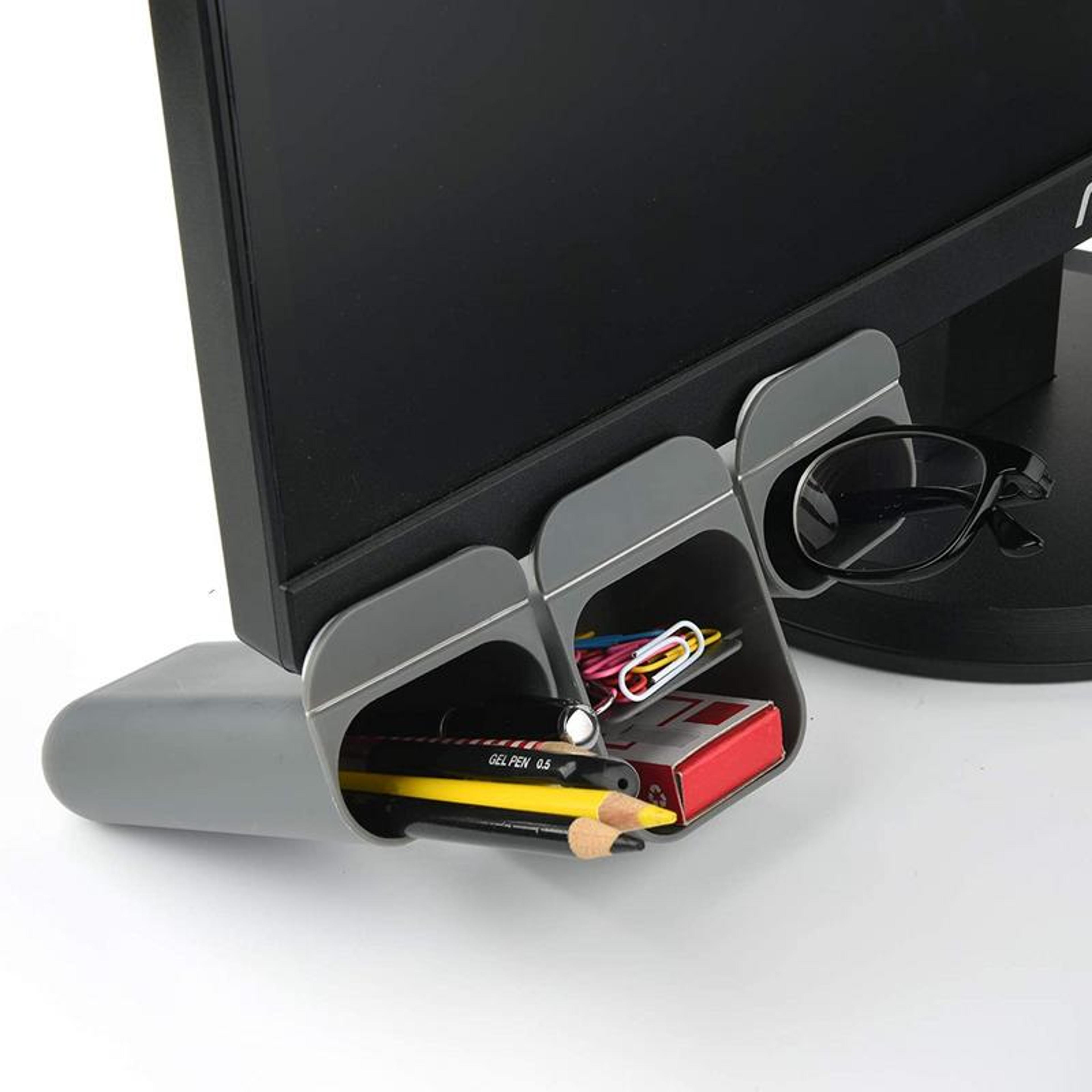 screen pen pencil holder, desktop pencil storage box, table stationery organizer, paste screen pen holder