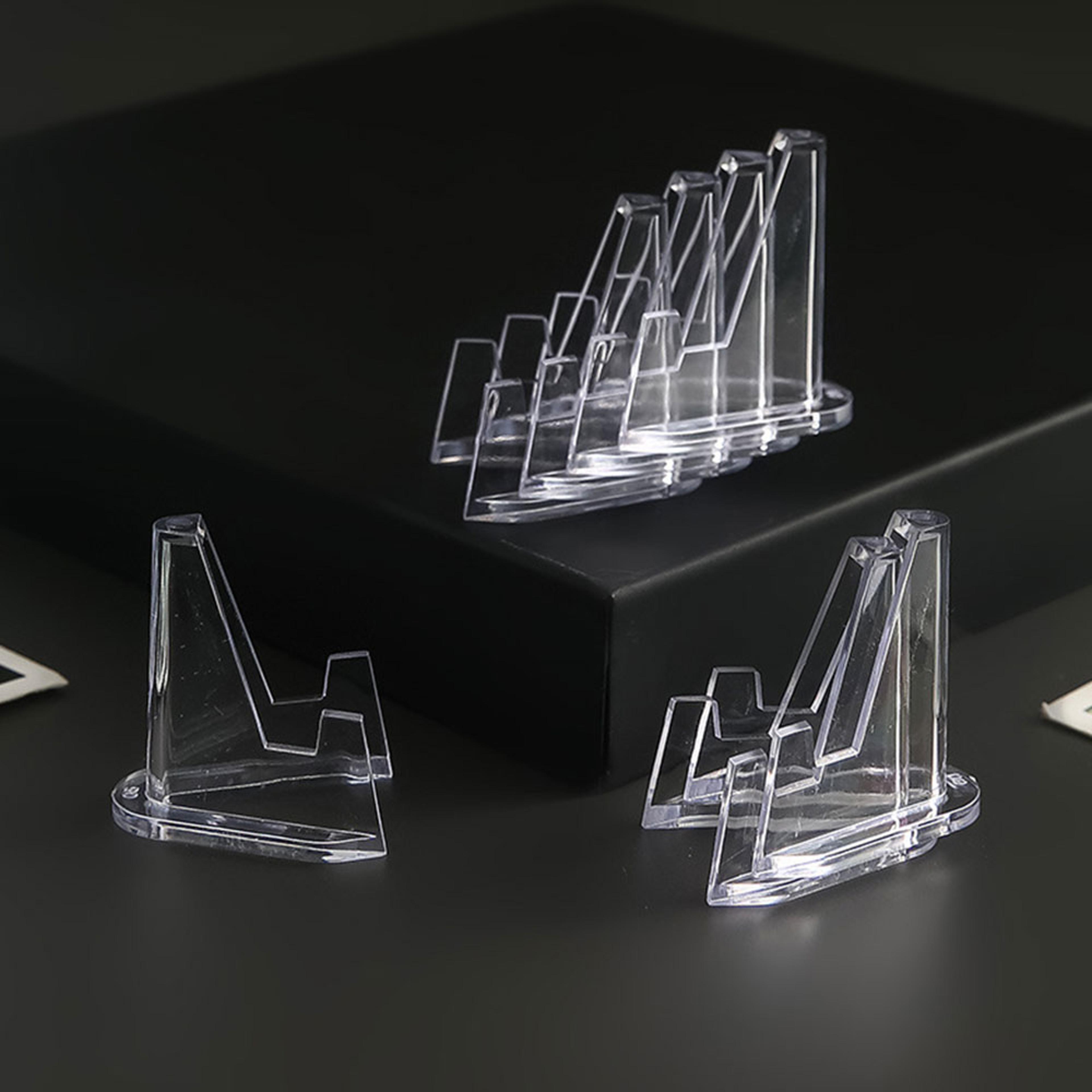 clear acrylic coin display stand holder, small easel rack, card support, commemorative challenge coins capsule holder