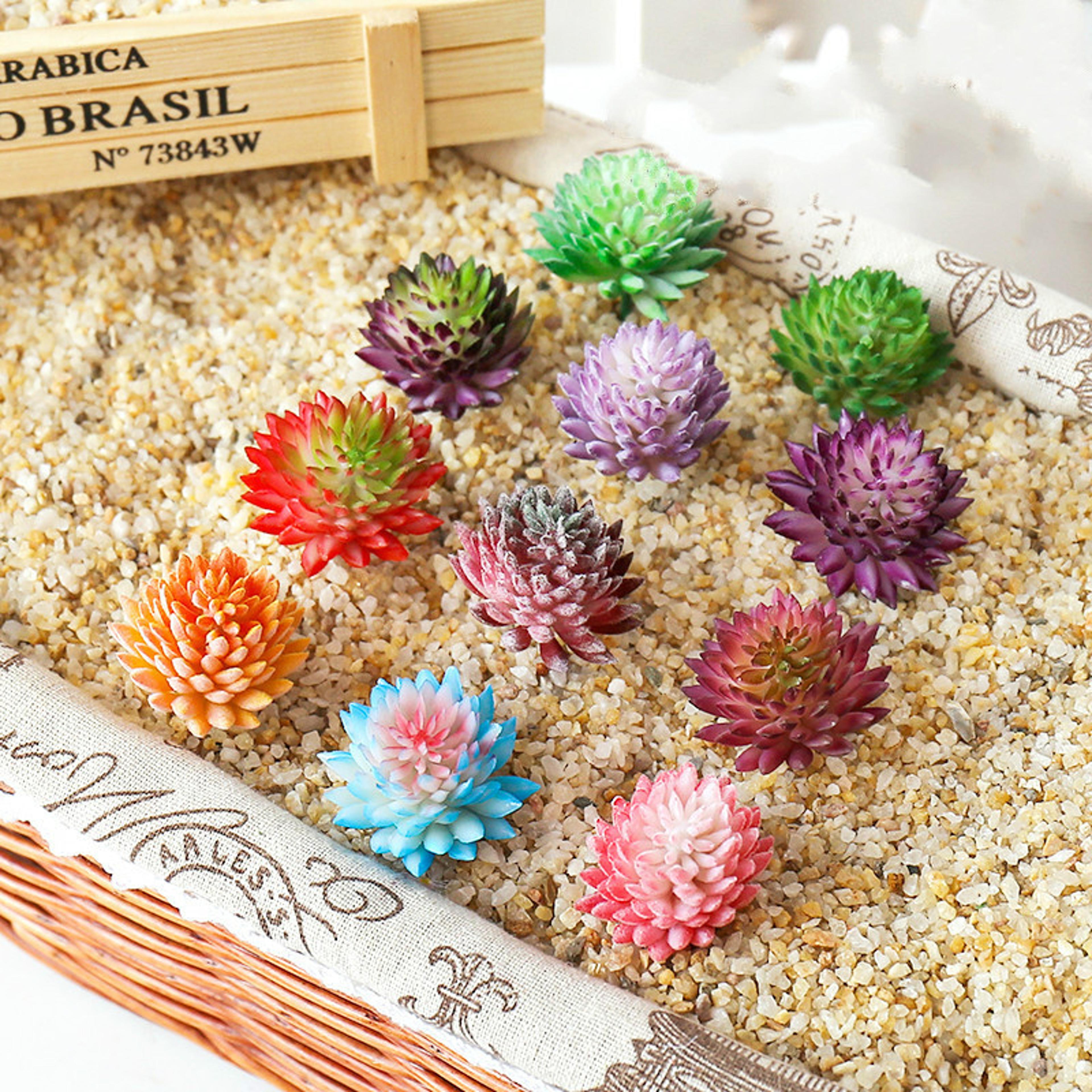 lovely artificial succulent plants, lotus landscape decorative flower, mini multi color fake succulents plant decor