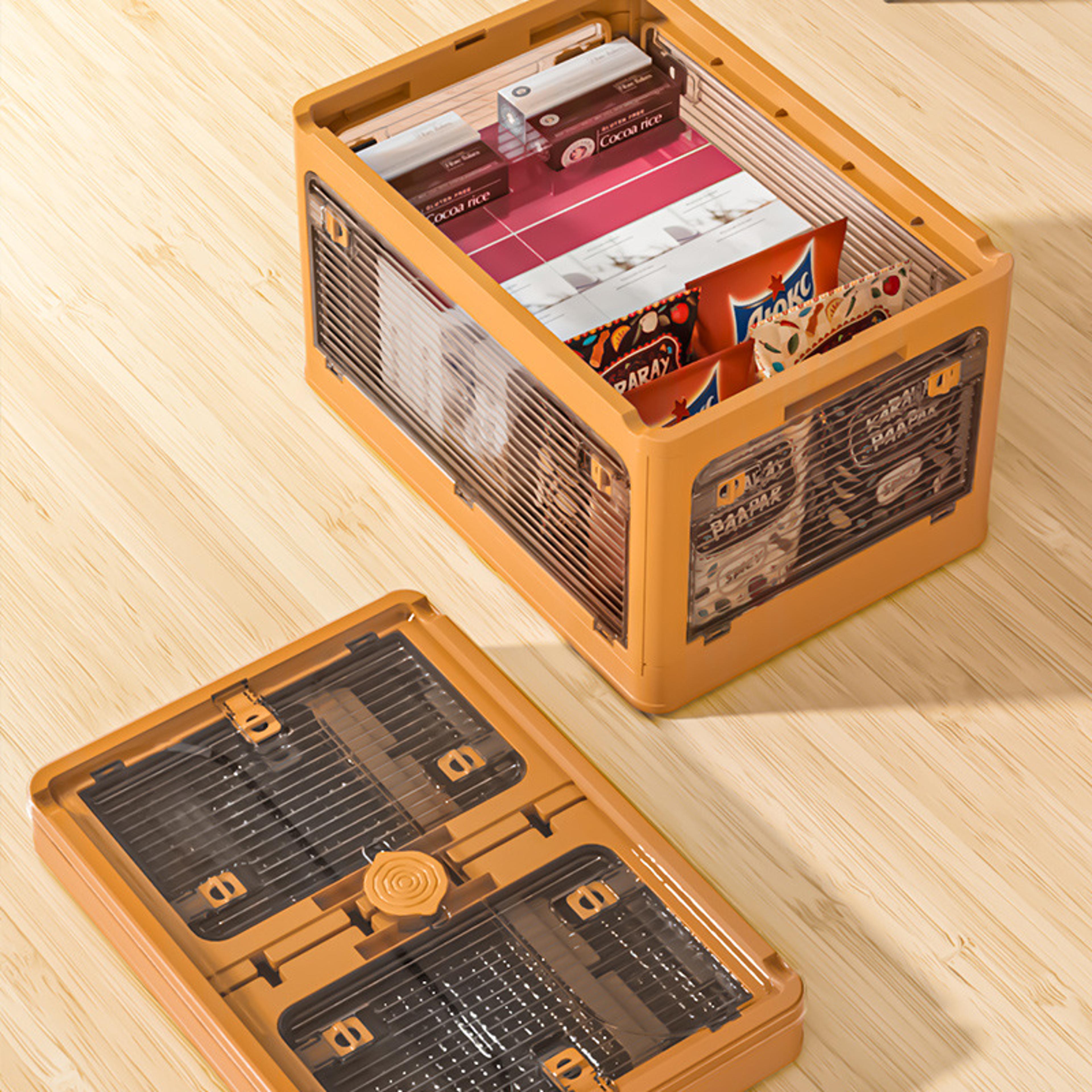 home folding storage box, student book box organizer, five door pet organizer for camping car backup storage