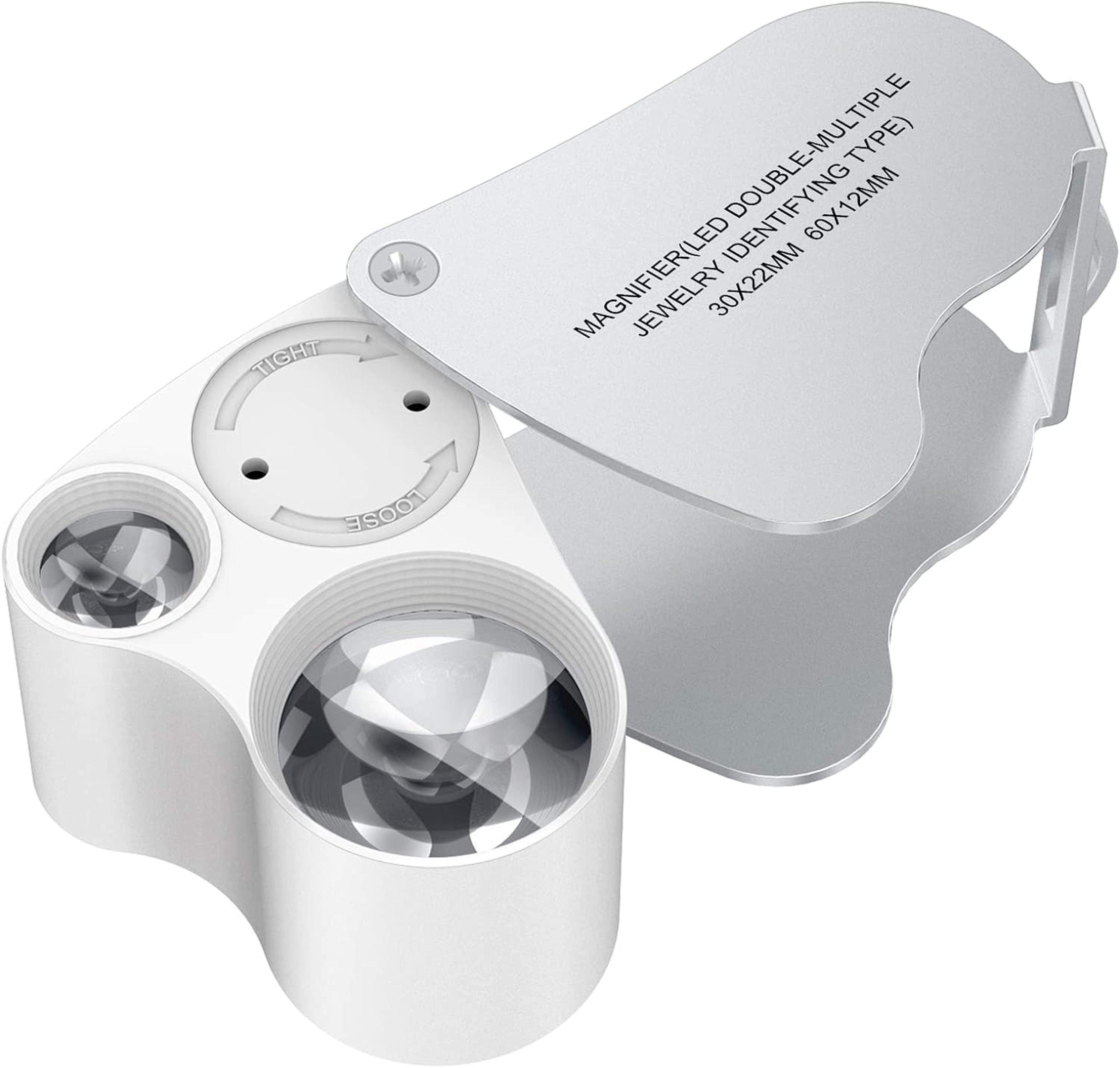 jewellery magnifier with lights, magnification magnifying glass, portable pocket magnifier for reading