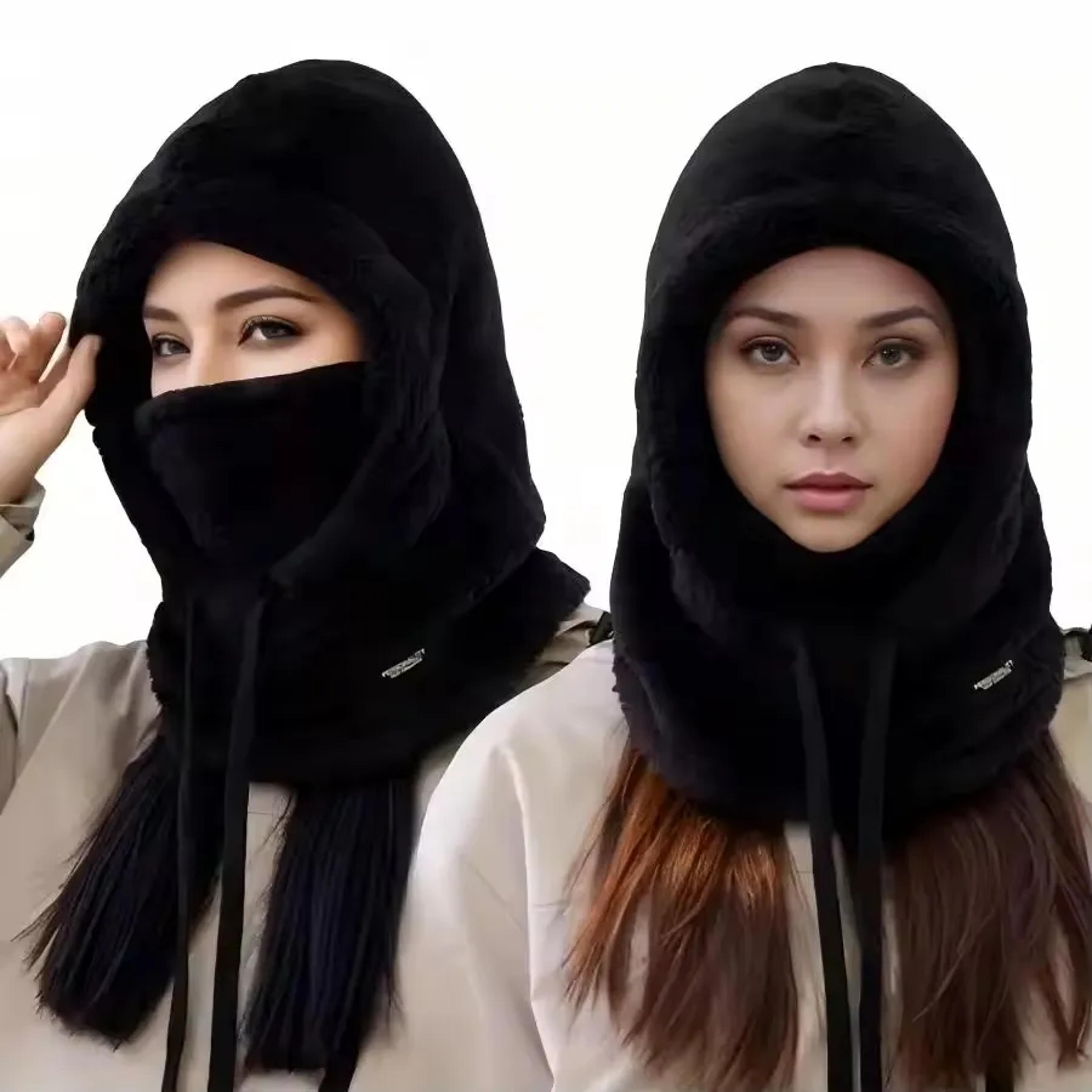 warm thermal windproof balaclava ski hood, motorcycle face cover, polar fleece adjustable cycling neck cover, full face