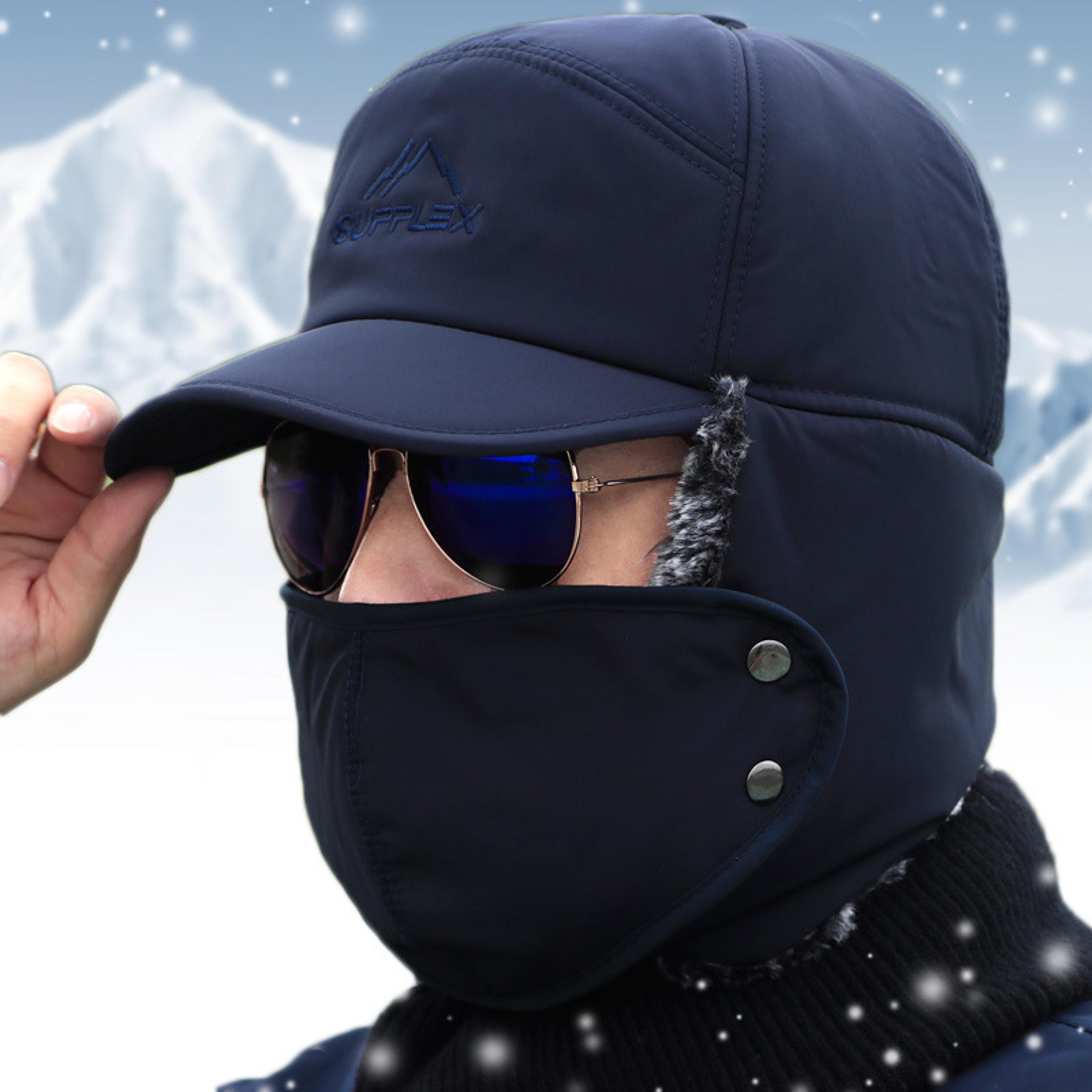 thicken winter warm hat for men, faux fur bomber hat, ear flap cap for women, soft thermal bonnets for outdoor