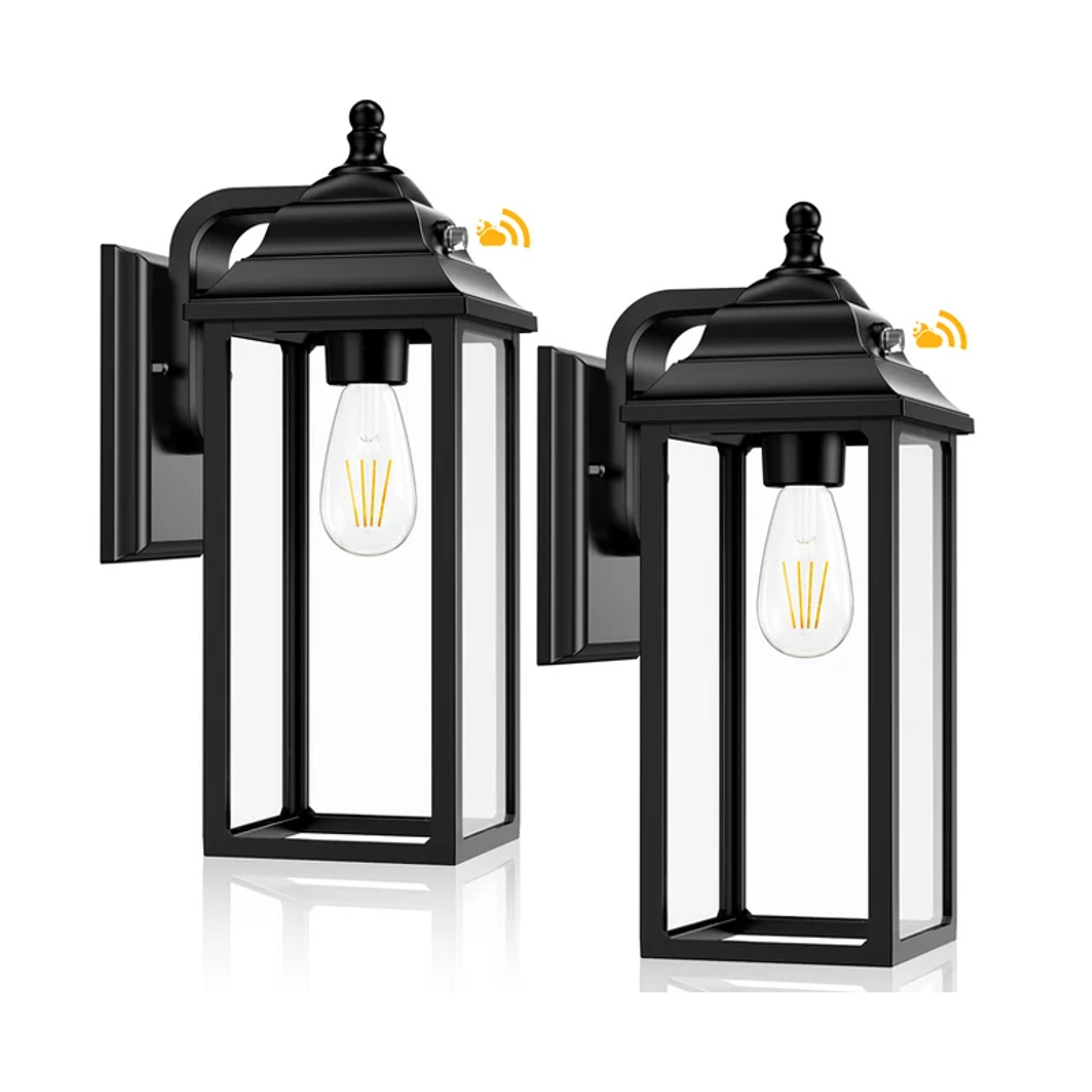 outdoor lights fixture, wall sconce porch lights, outdoor wall lantern for exterior house, garage, patio lights - black