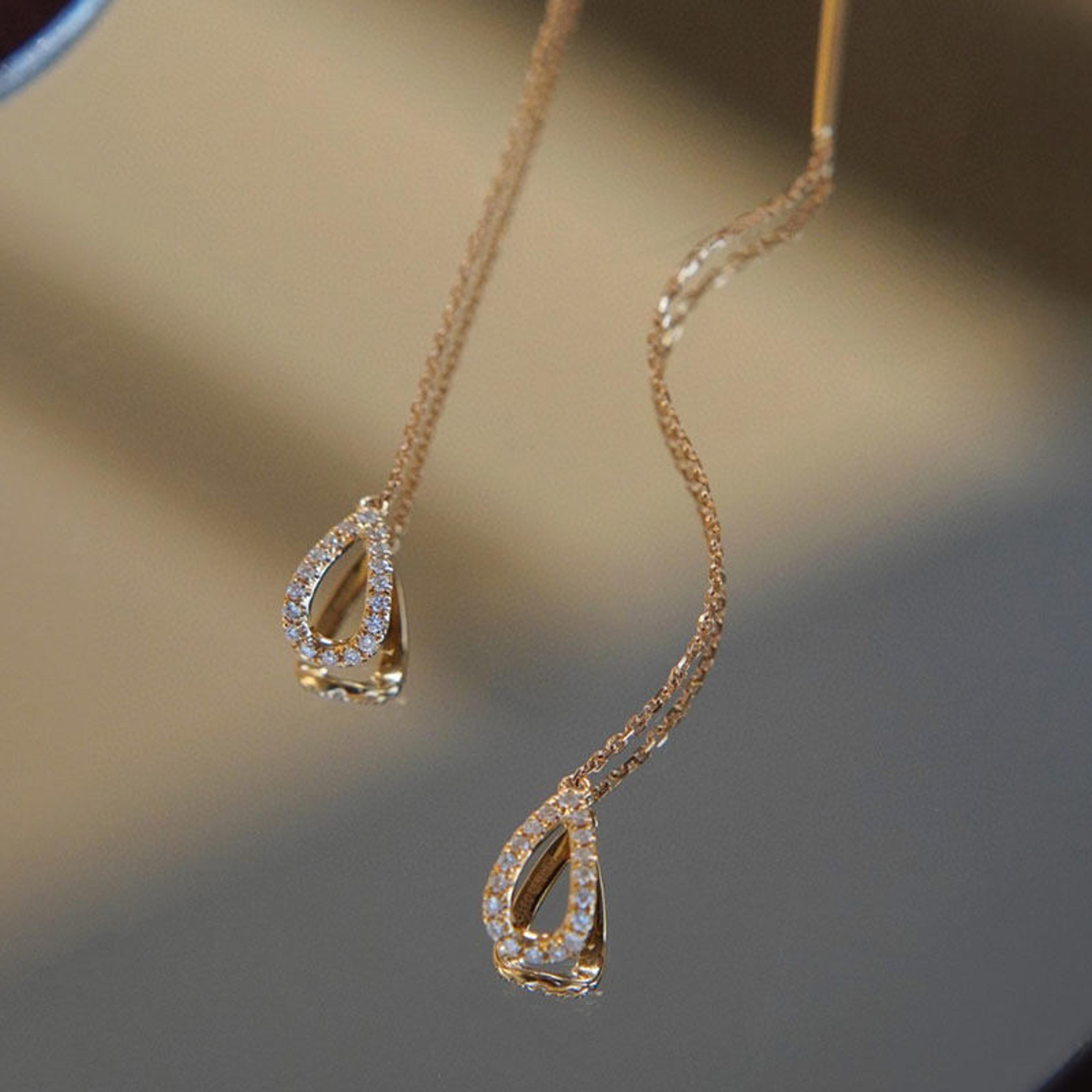 exquisite drop ear line long hanging earrings for women, zircon crystal bee butterfly flower piercing