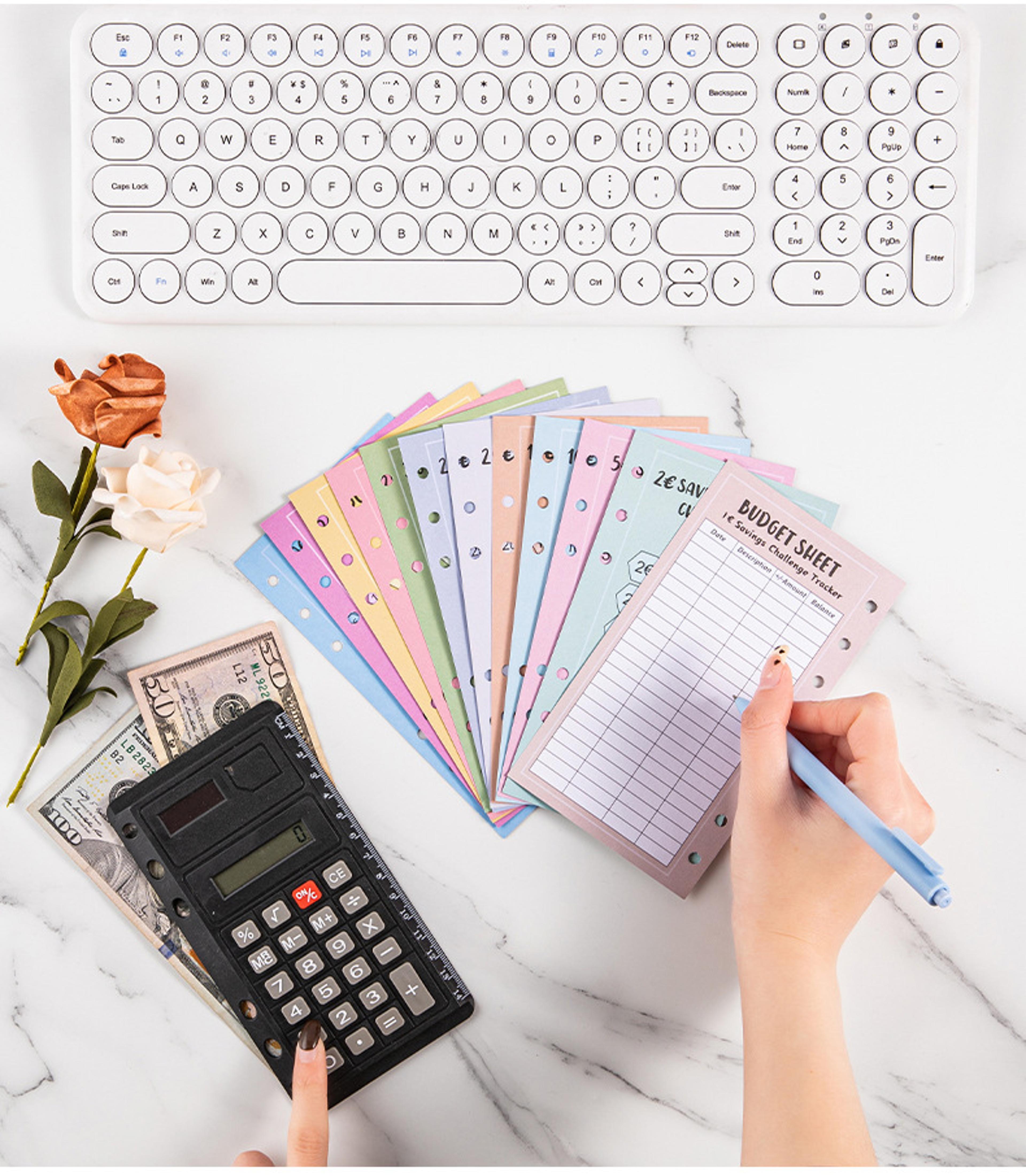 envelopes eave money, save challenge, budget planner to easily save money, financial organization tool for smart savings