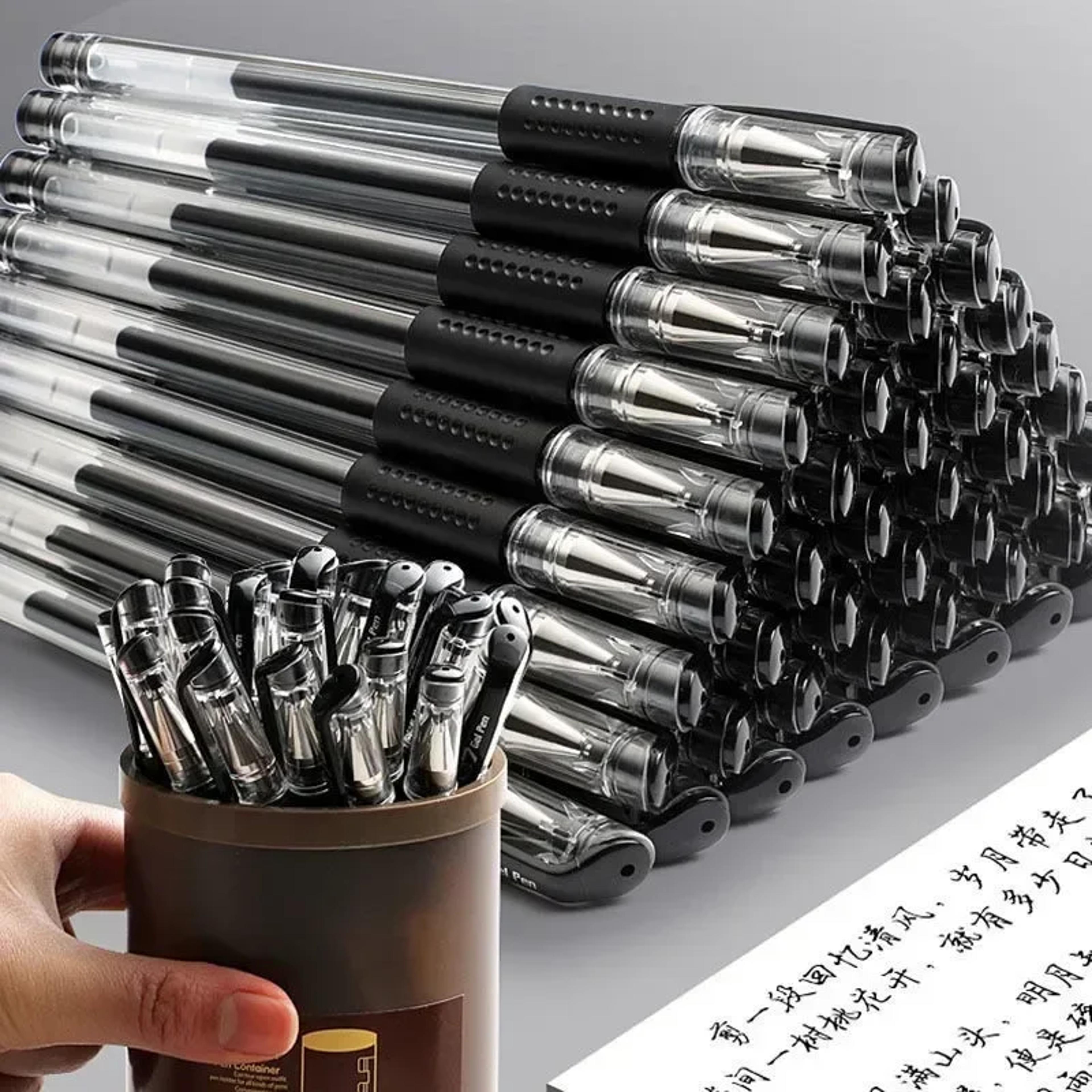 gel pens set black, blue, red, refill gel school & office supplies, stationery accessories, cute pens for writing