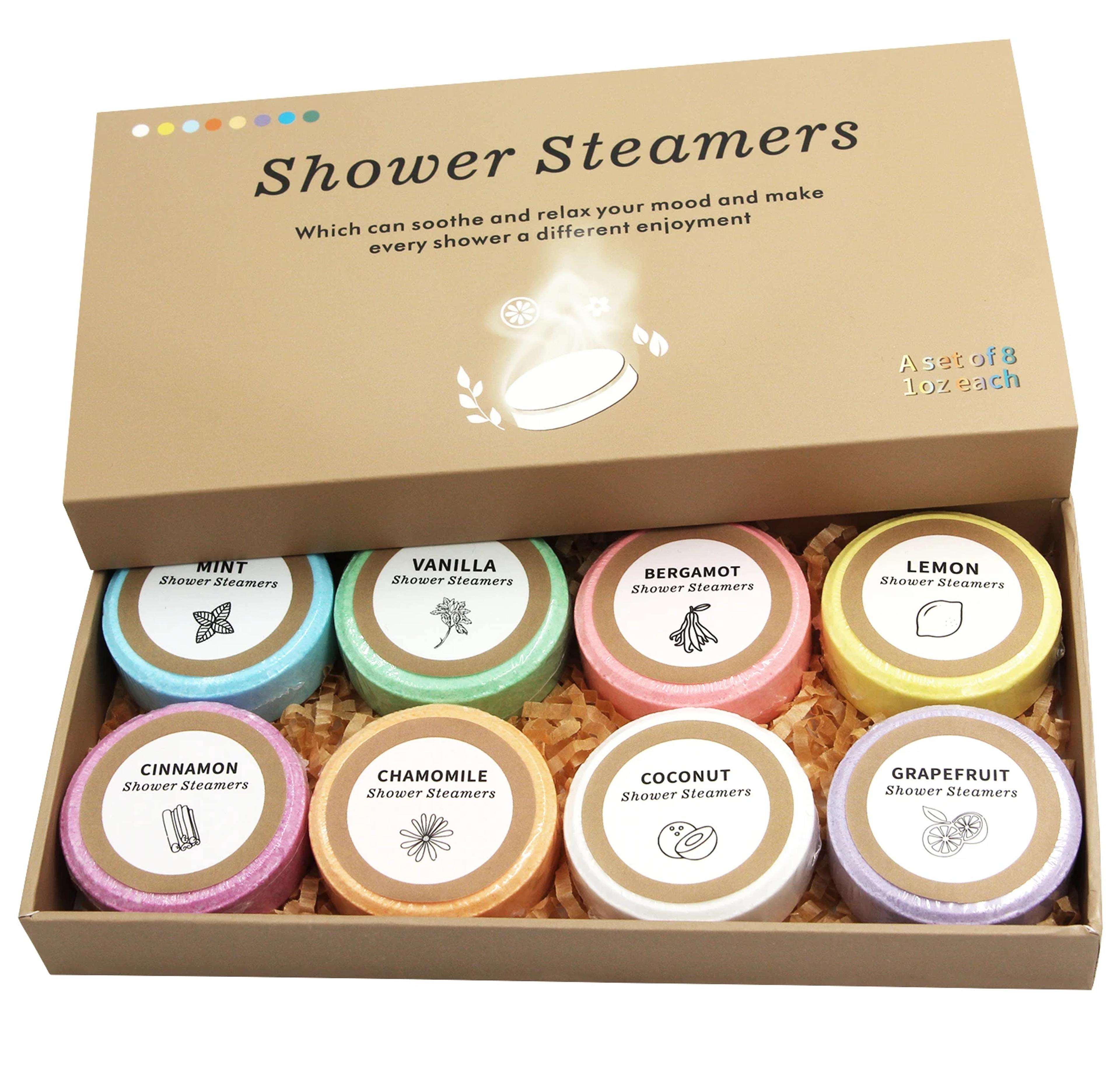 shower steamers, shower bombs with essential oil, gifts for her, home spa relaxation & self-care, perfect for valentine