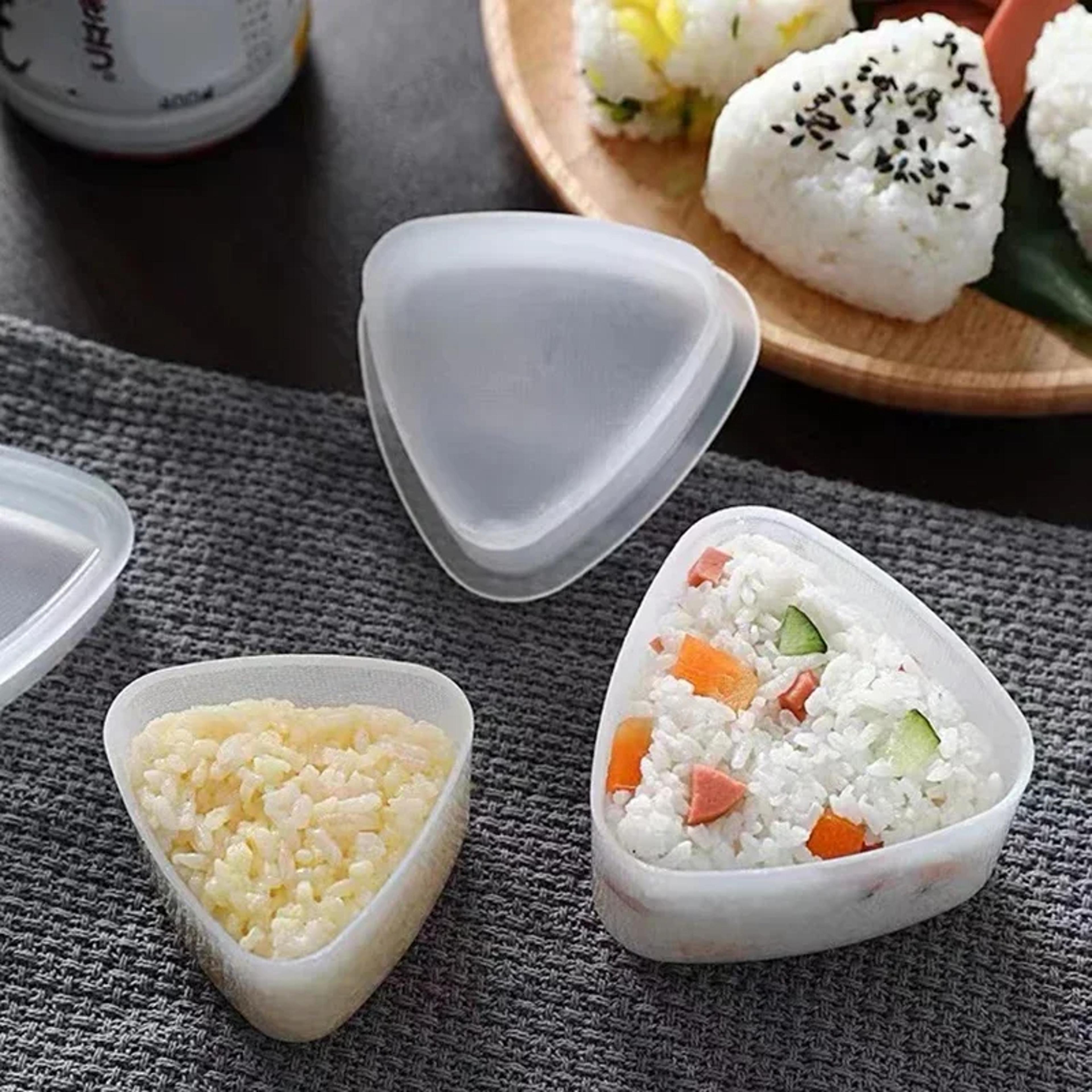 sushi mold set, diy lunch box triangle rice ball mould, kitchen accessories for easy sushi making