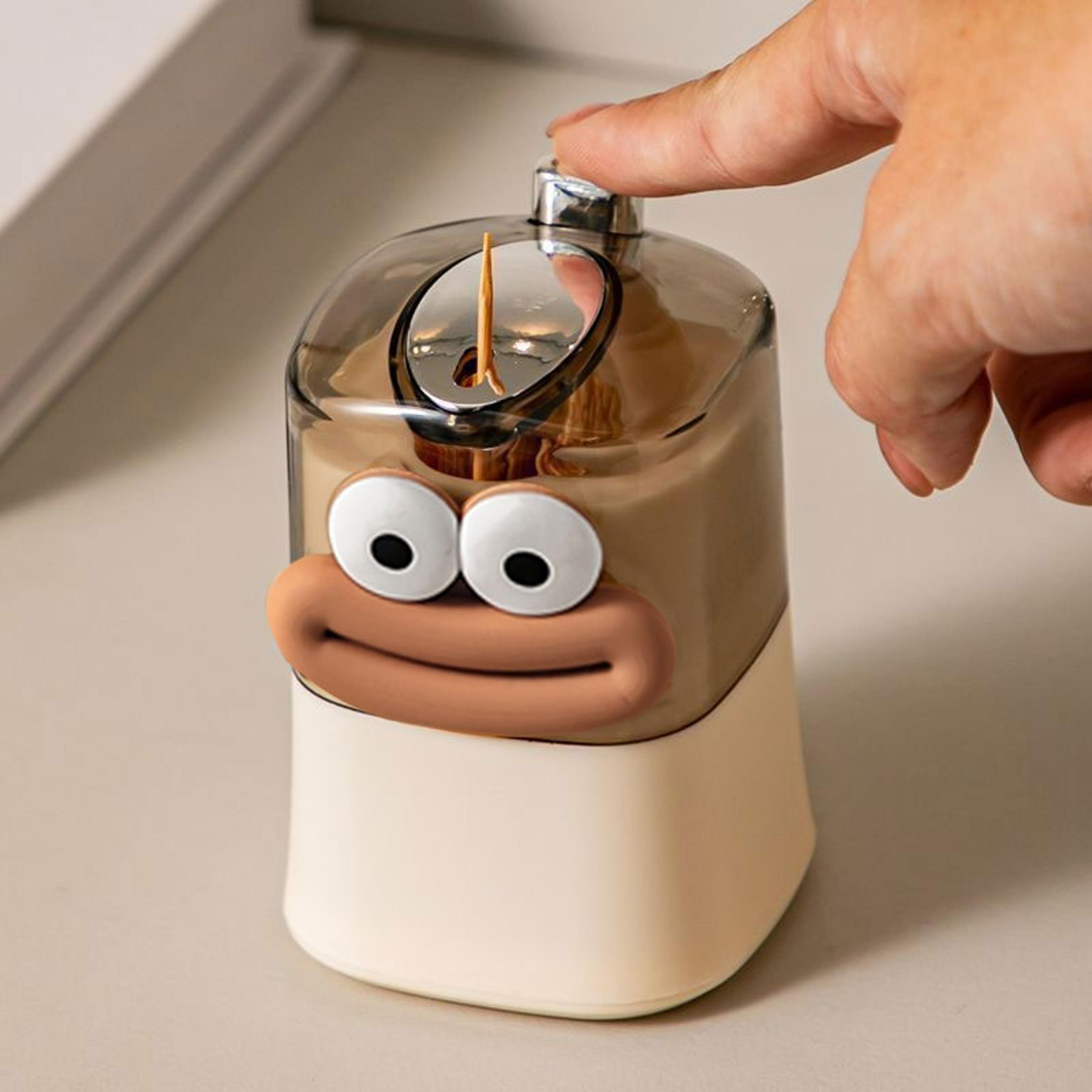 creative toothpick storage box, automatic pop-up toothpick box, push-type toothpick holder for home living room