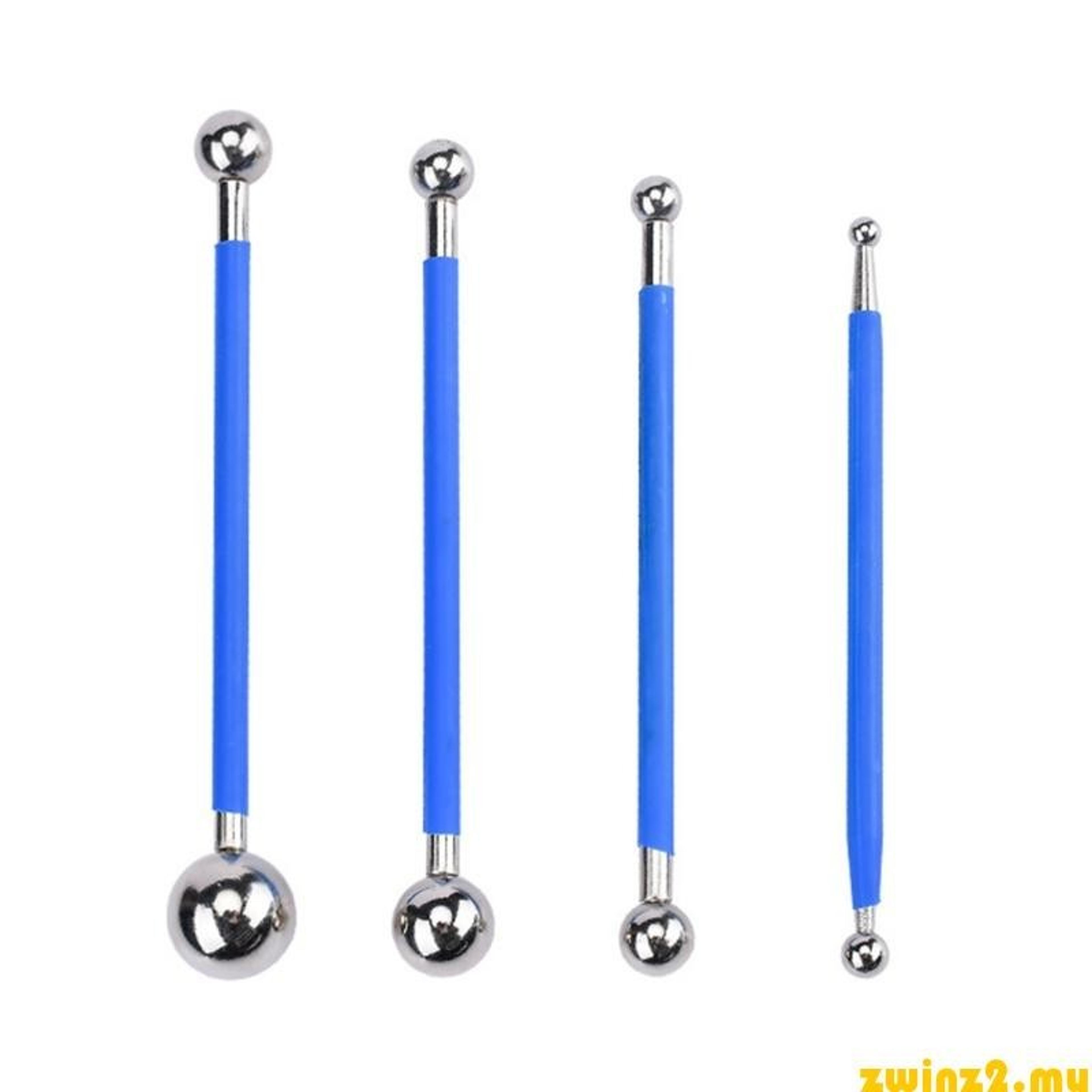 dotting tools ball stylus set, 8 sizes, stainless steel diy polymer clay kits, tile grout floor pressure seam stick