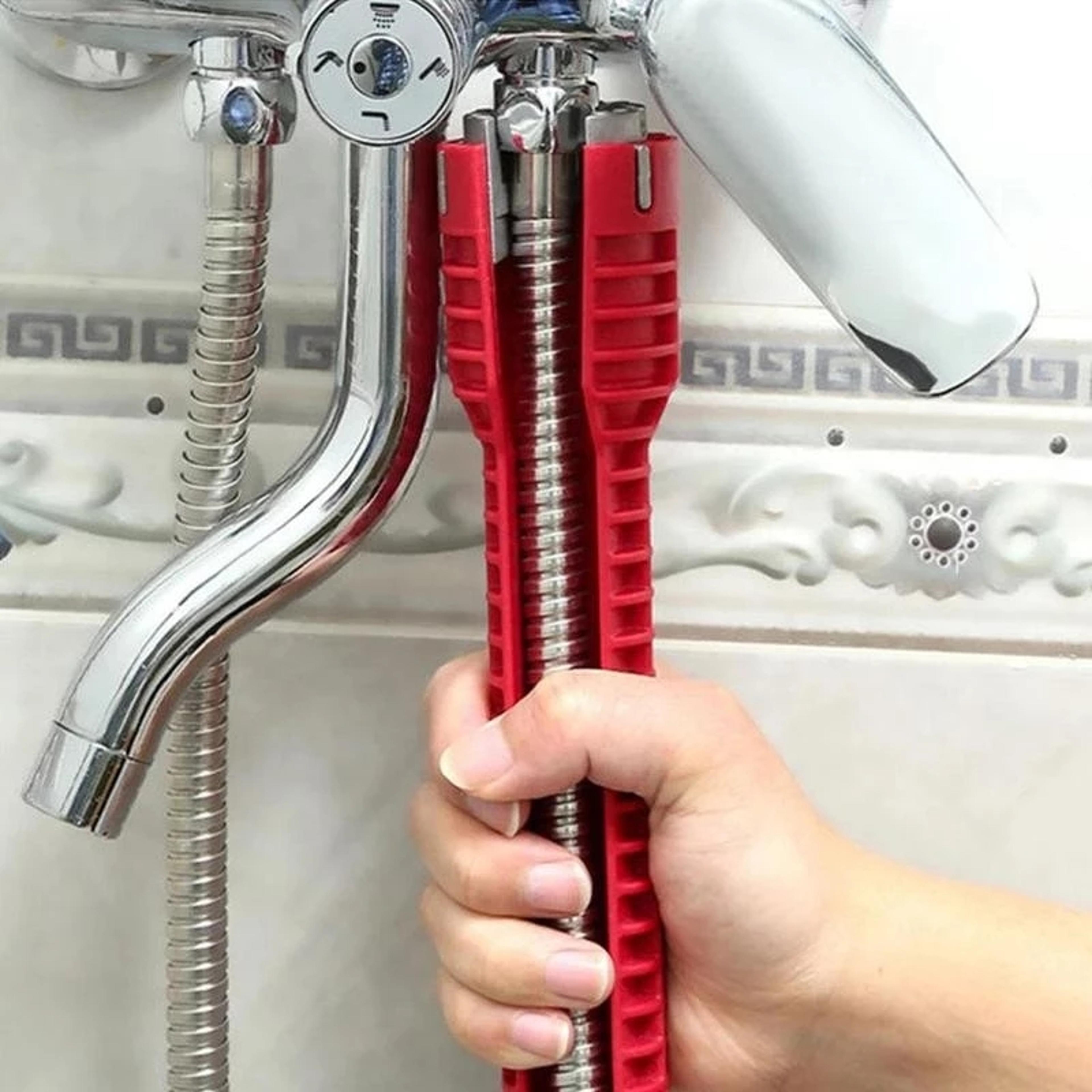multi-functional sink wrench, water pipe faucet repair tool, plumbing spanner for bathroom installation and water heater