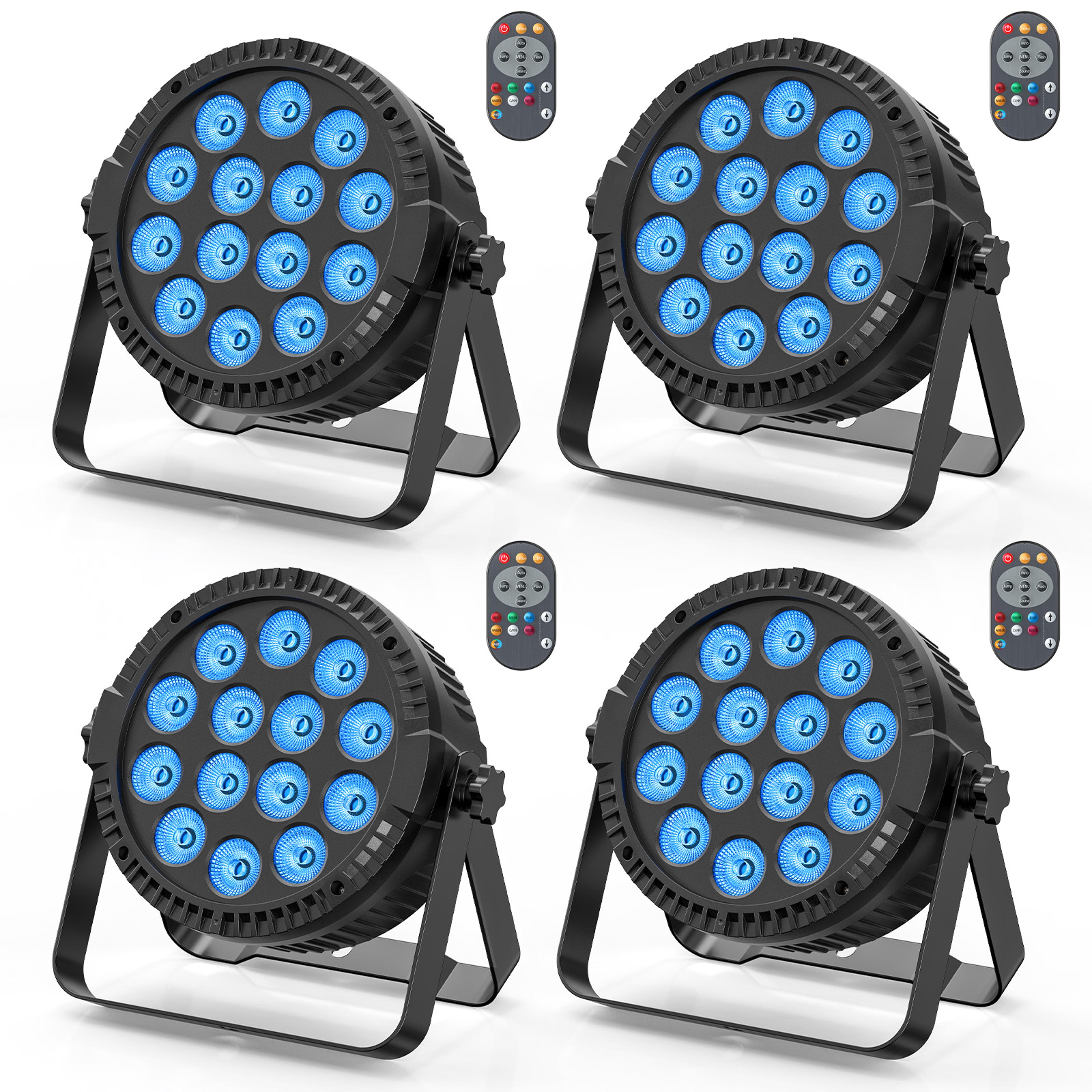 rgbw led stage effect light, remote control flat dj light for disco bar club stage events