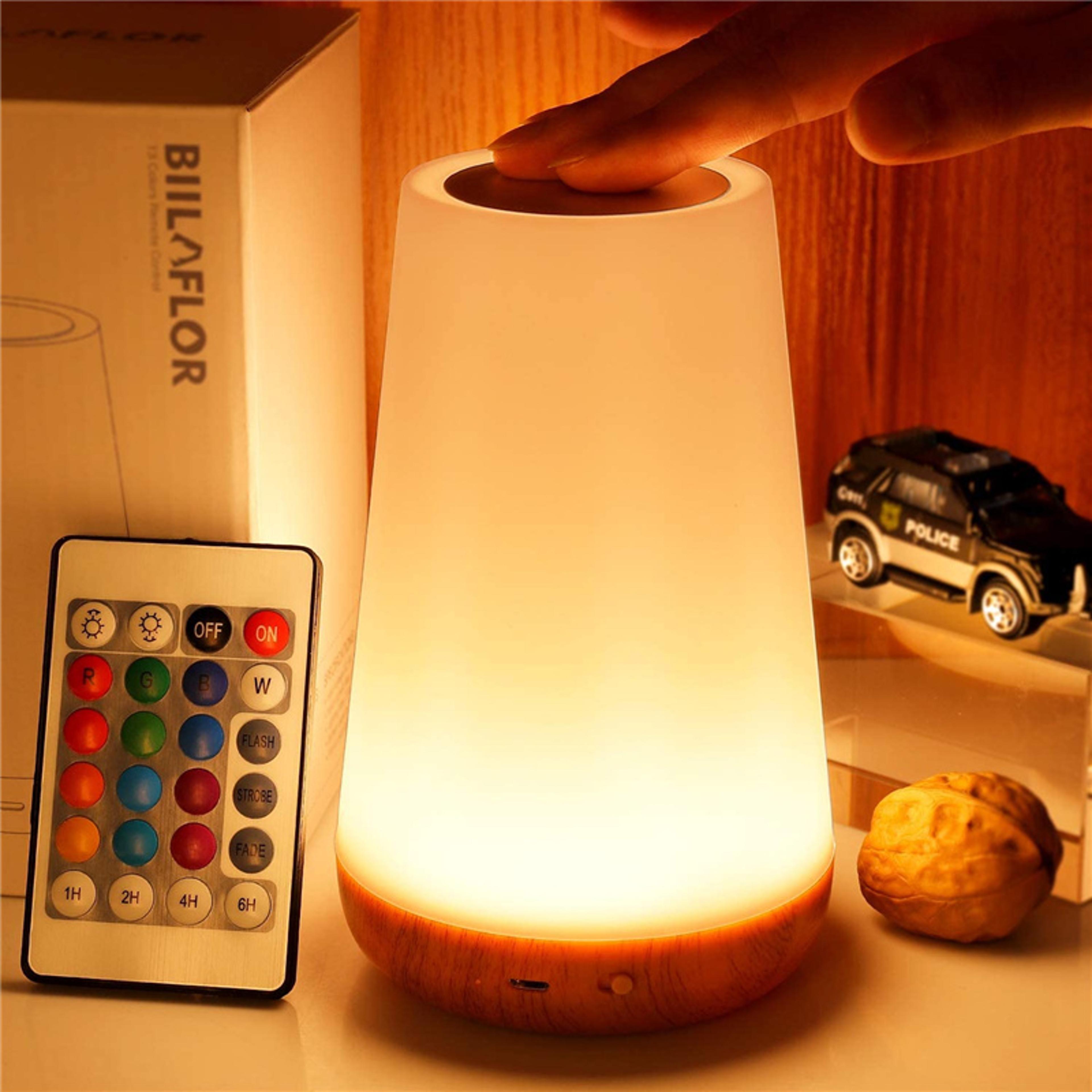 changing night light rgb, remote control touch dimmable lamp, portable table bedside lamps, usb rechargeable