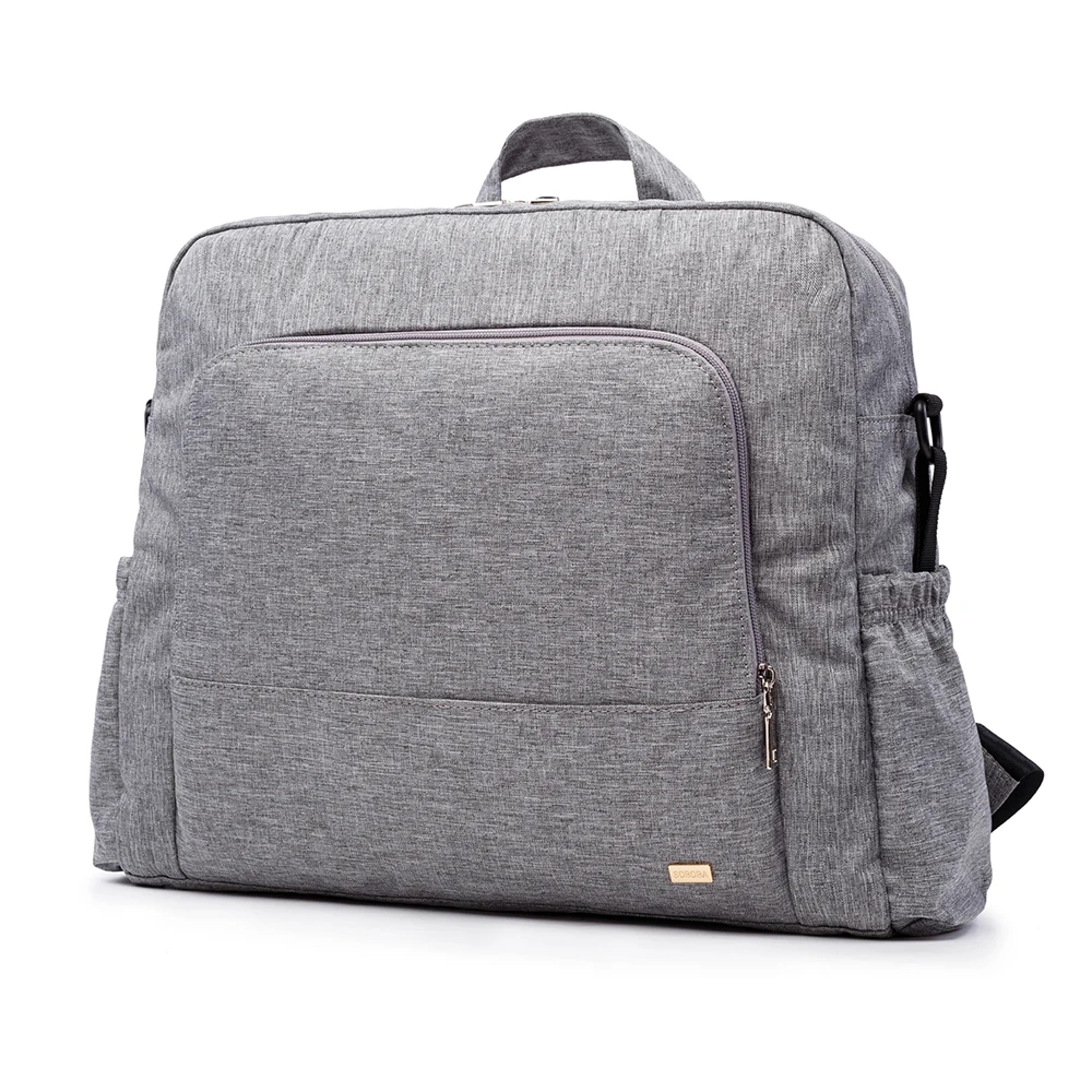 stylish solid diaper bag, waterproof multi-functional nursing backpack, large baby changing bag