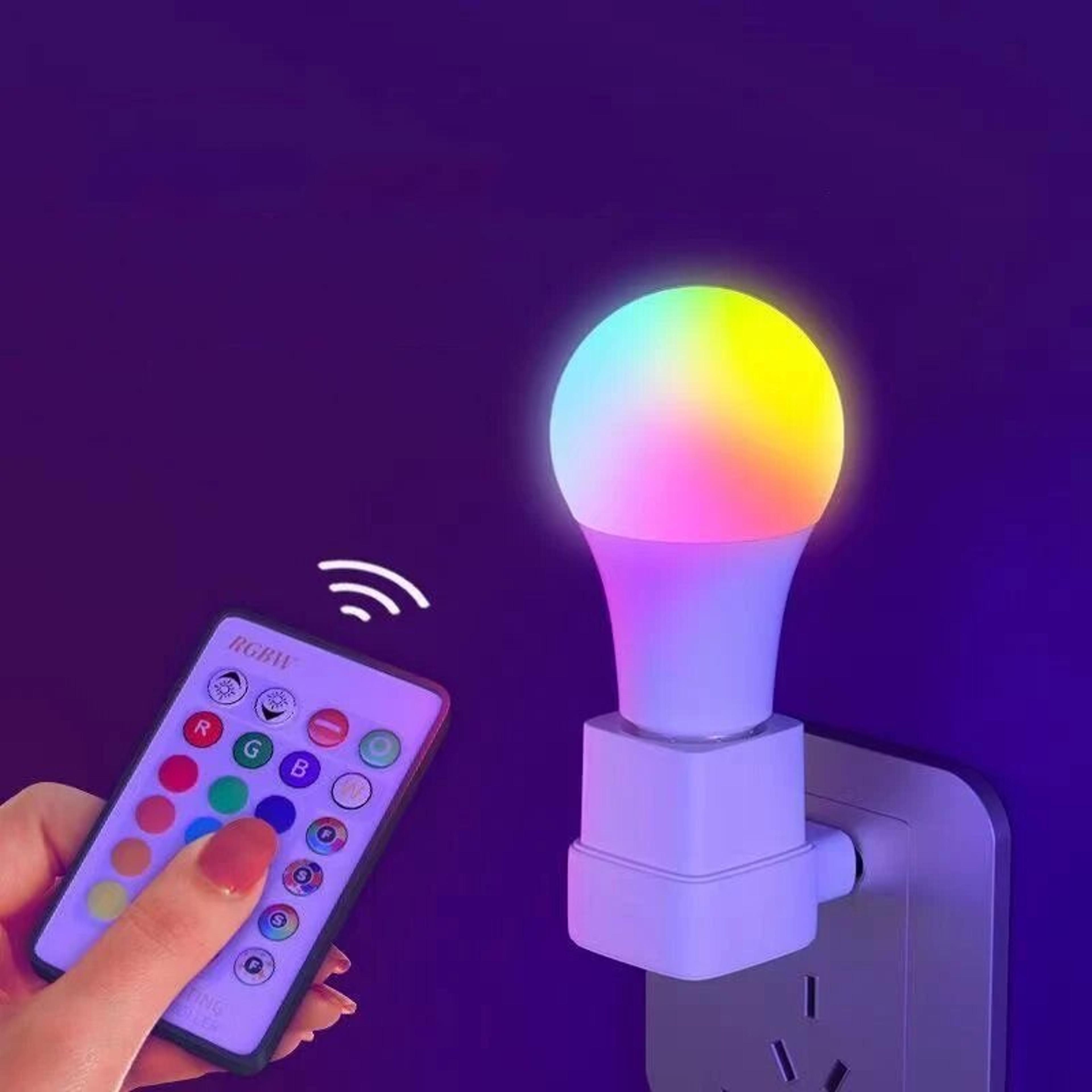 rgb bulb led, multi color bulb , dimmable smart lamp, household lighting, key remote control, atmosphere light