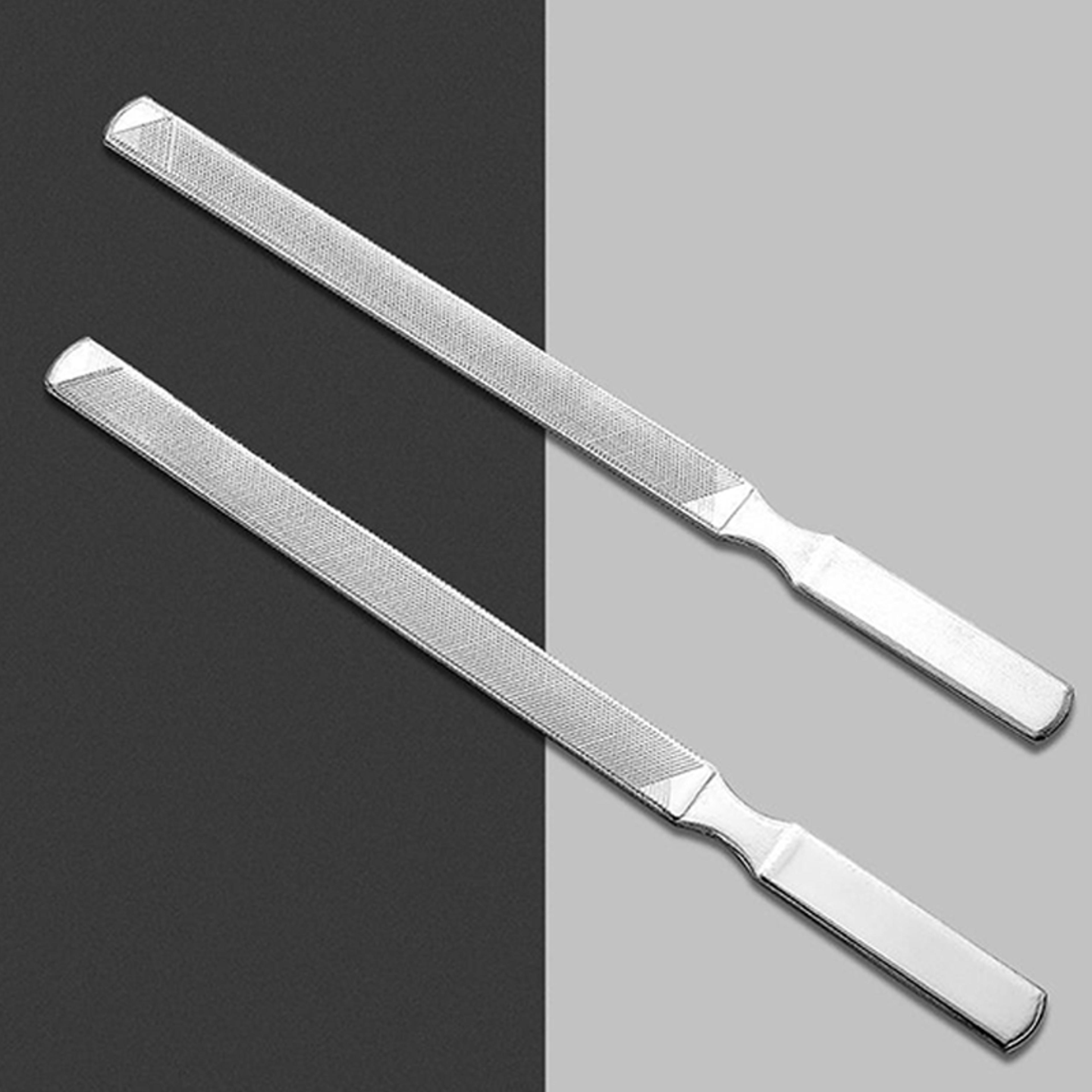 professional nail file, stainless steel polishing block, manicure tools for nail art and beauty
