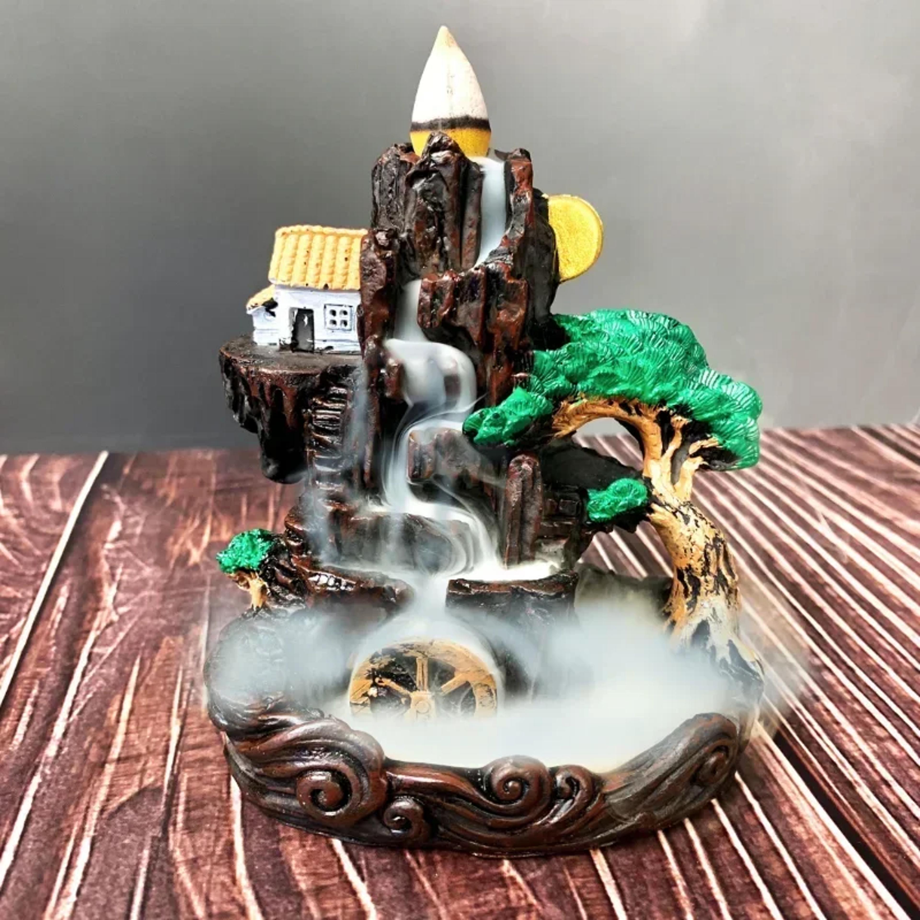 resin reflowable incense holder, left/right incense burner, unique living room decor, coffee table, bedroom, office gift