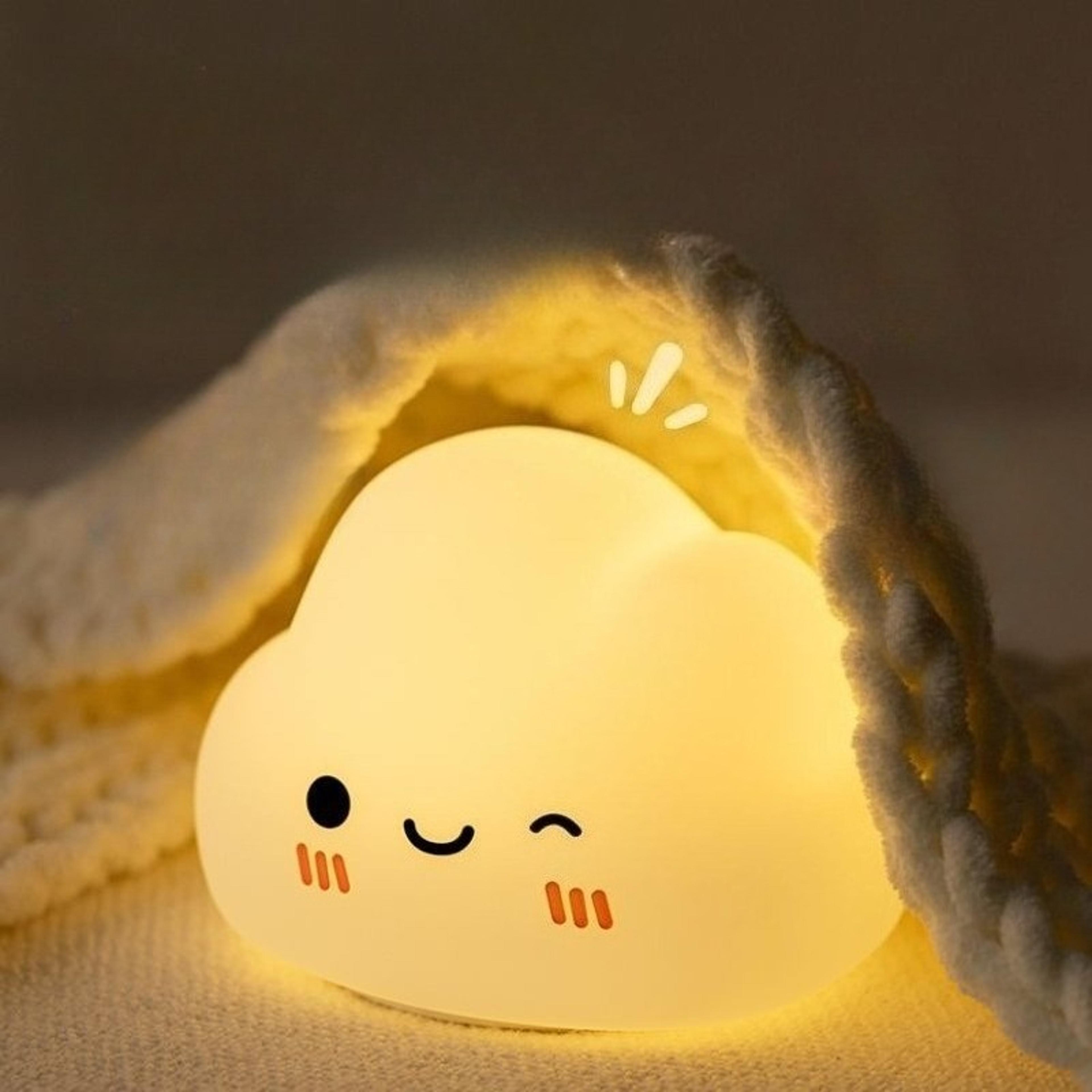 adorable touch night lamp, silicone cloud night light for kids, led rechargeable bedside night lights, kid room