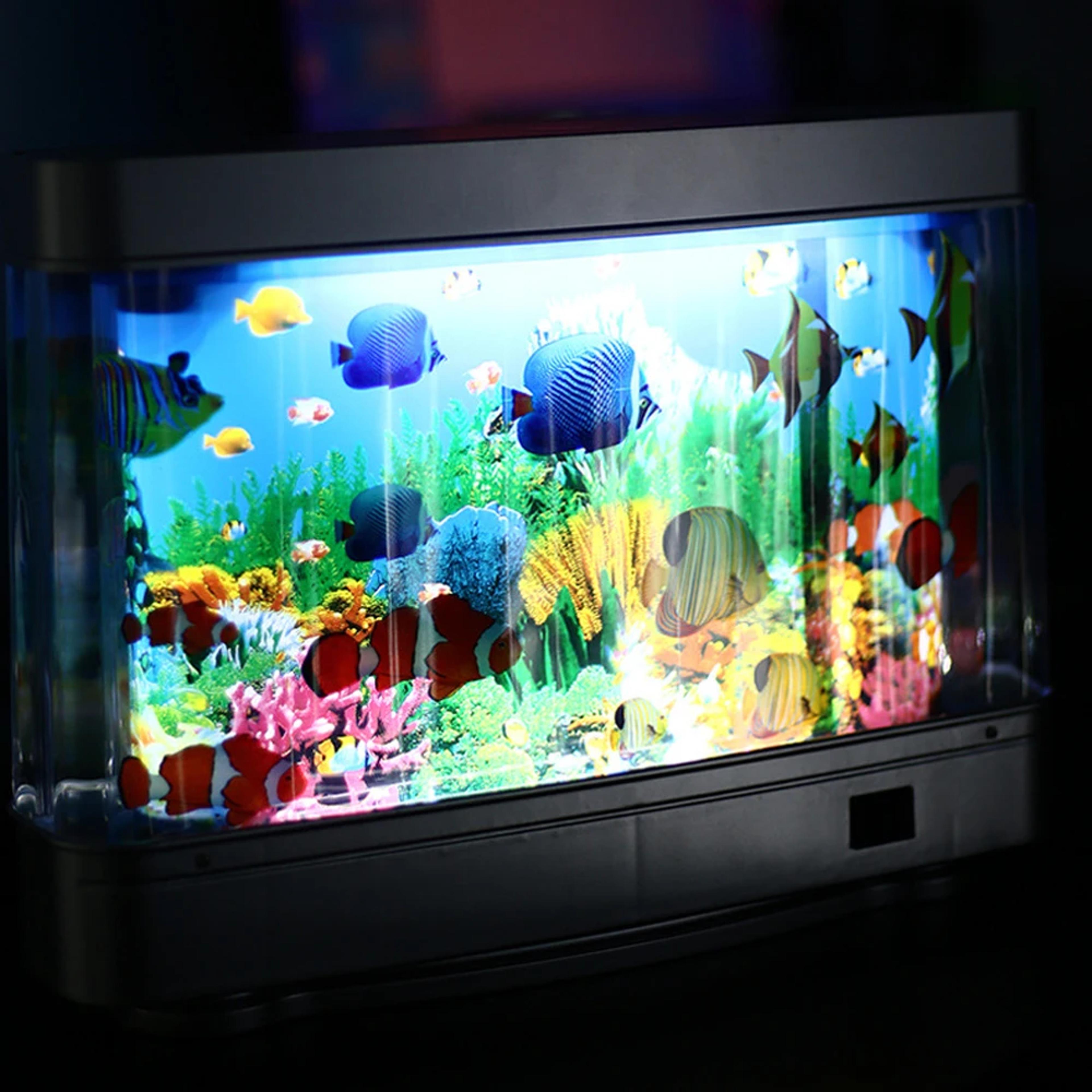 desktop aquarium fish tank decorative light, usb dynamic fish tank light, aquarium decorative theme ornaments