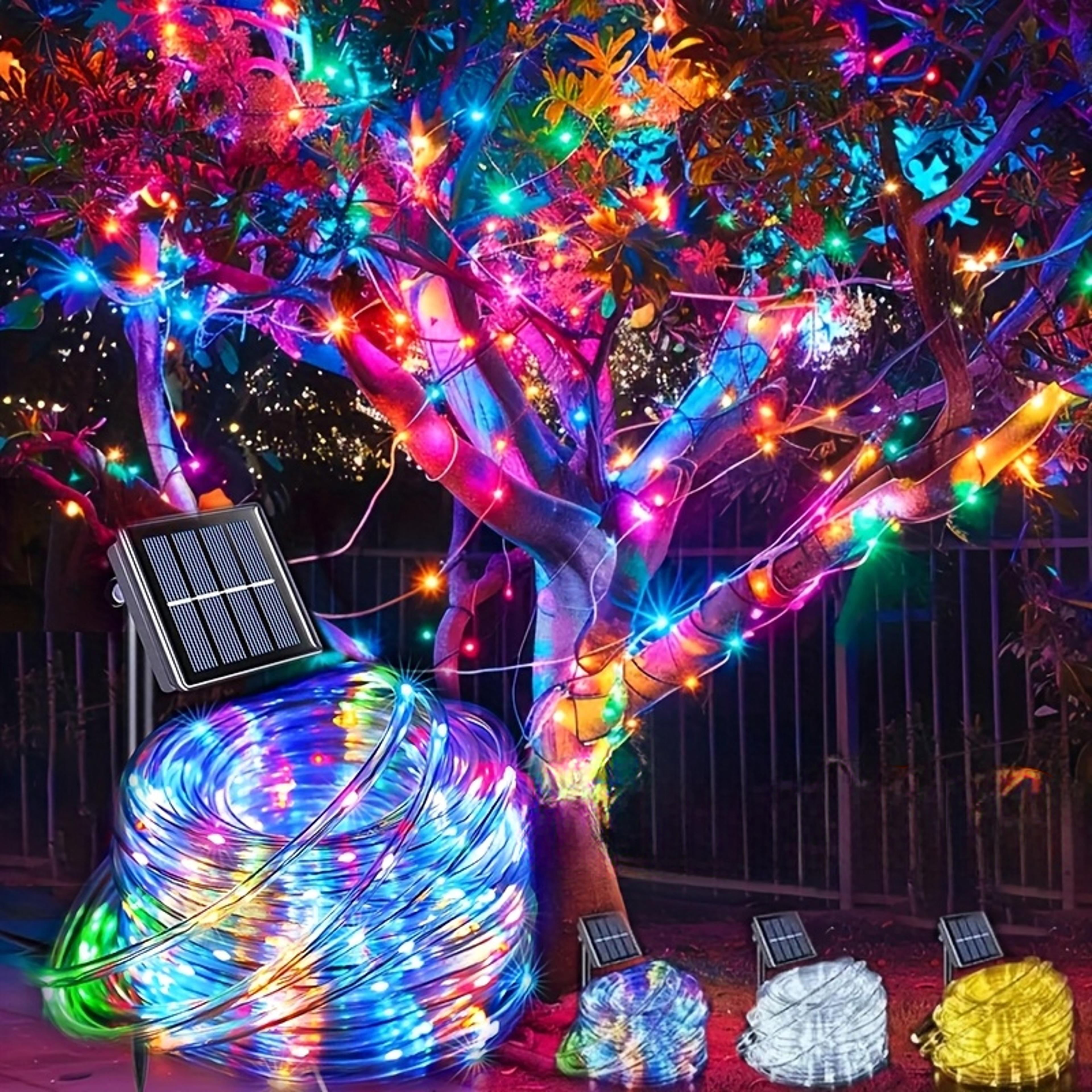 solar rope lights, solar led light path deck outdoor garden, waterproof solar string lights, outdoor lighting strips