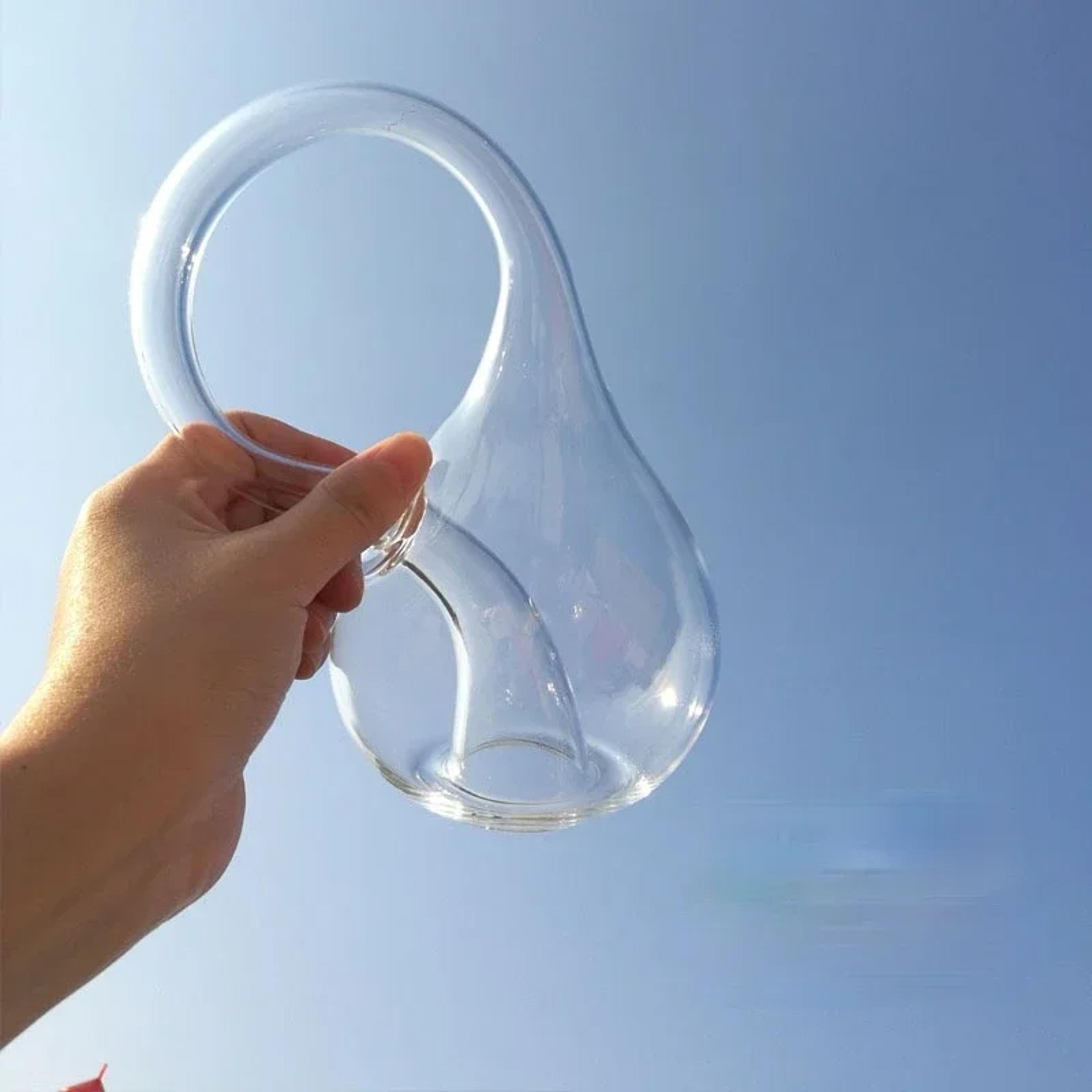 bottles thickened ornaments, four-dimensional space decorative glass bottle gifts, transparent glass home decoration